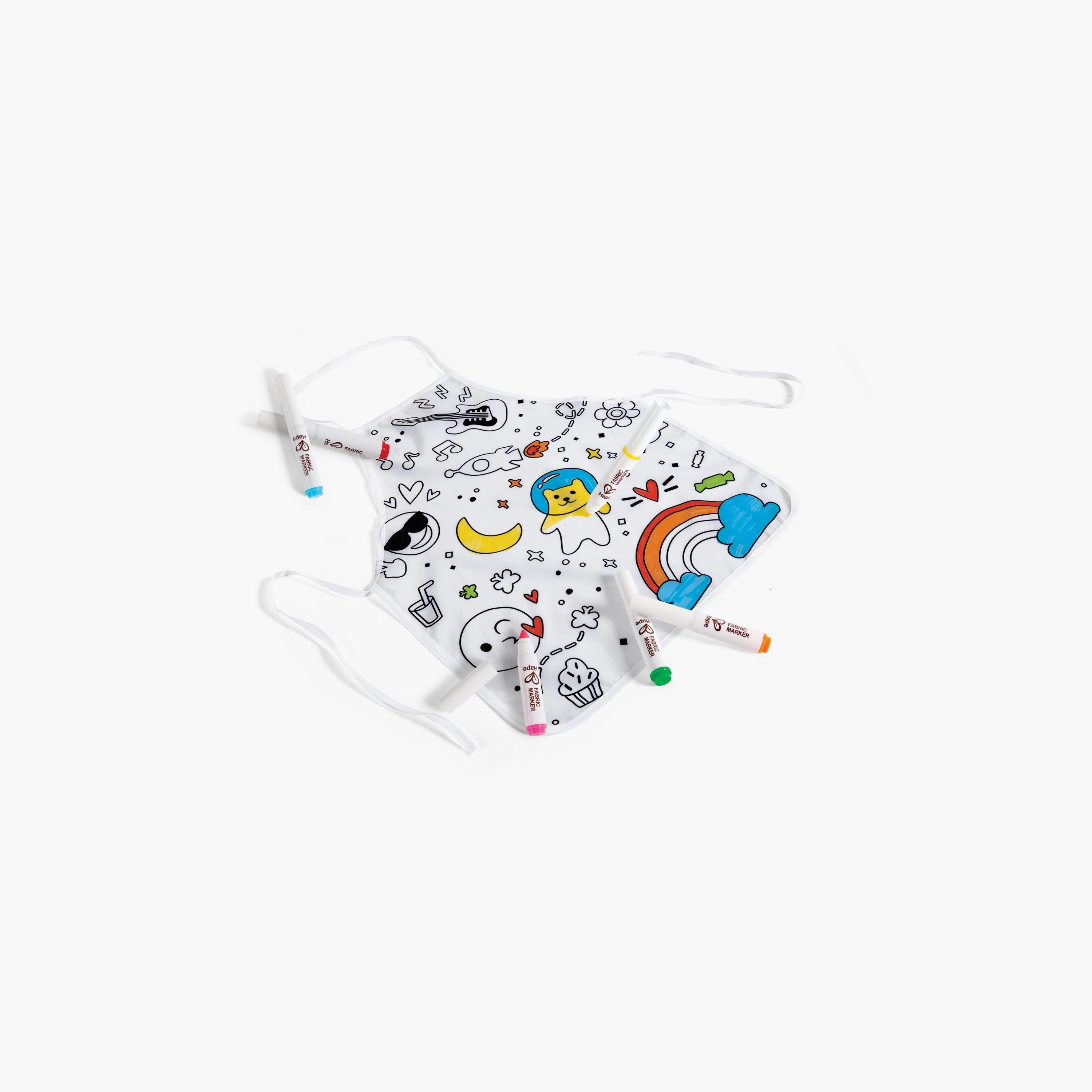 Hape 7-Piece Colour Me Arts & Crafts Waterproof Coloring Apron-school-artsandcrafts-image-1