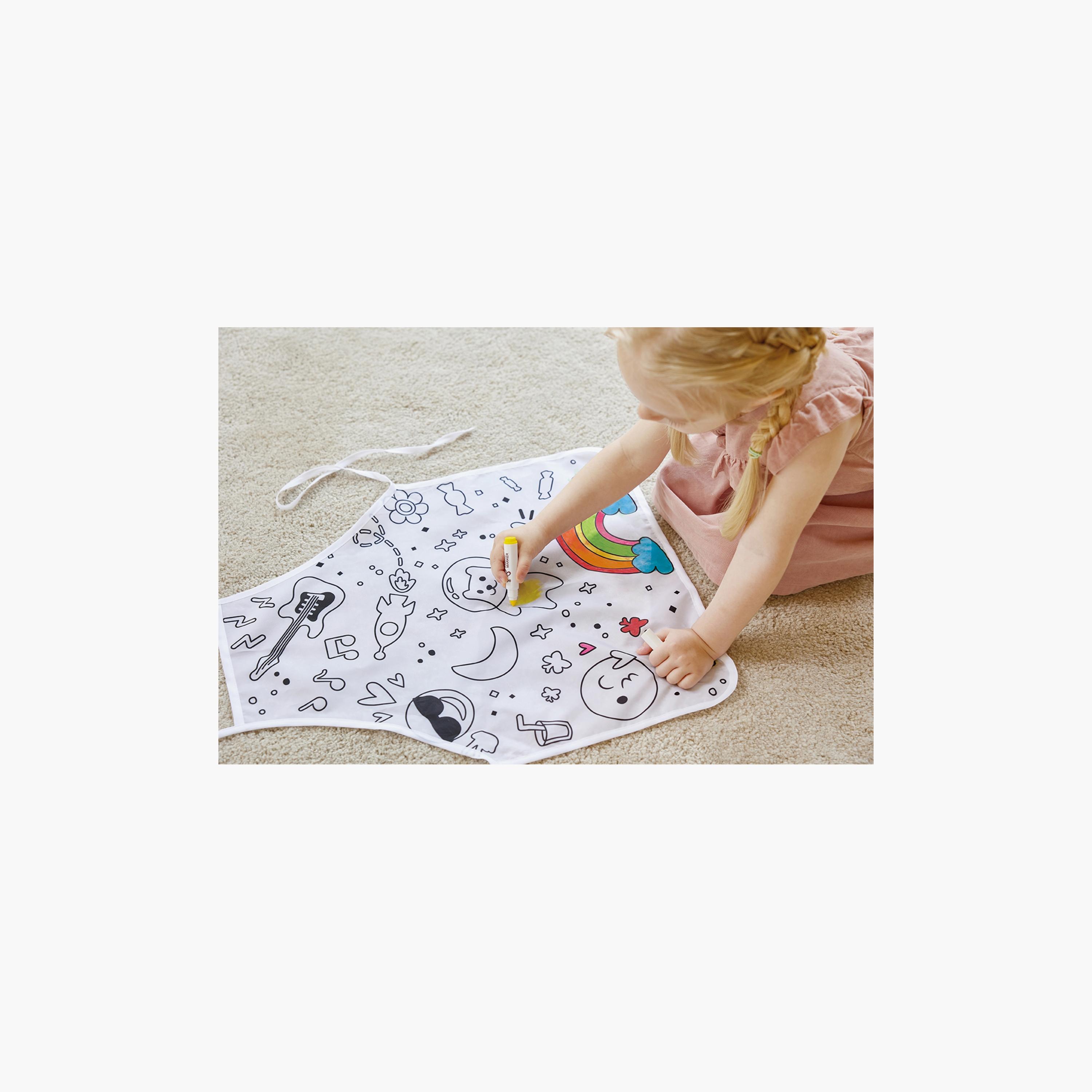 Hape 7-Piece Colour Me Arts & Crafts Waterproof Coloring Apron-school-artsandcrafts-image-2
