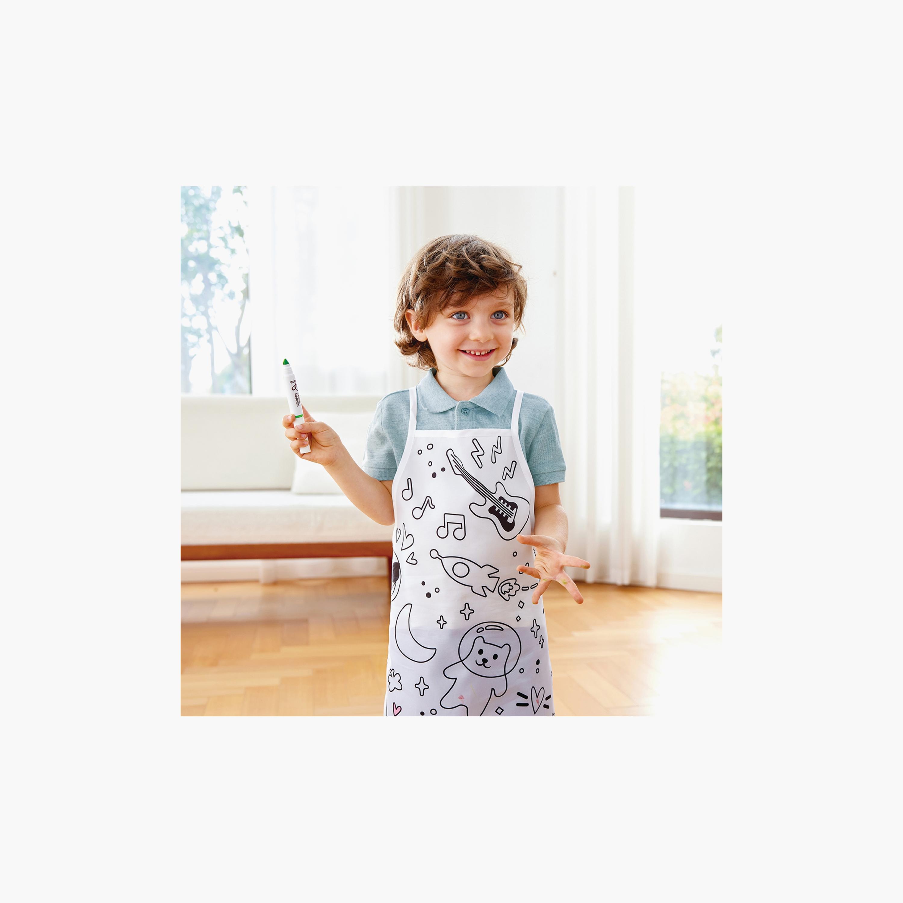 Hape 7-Piece Colour Me Arts & Crafts Waterproof Coloring Apron-school-artsandcrafts-image-4