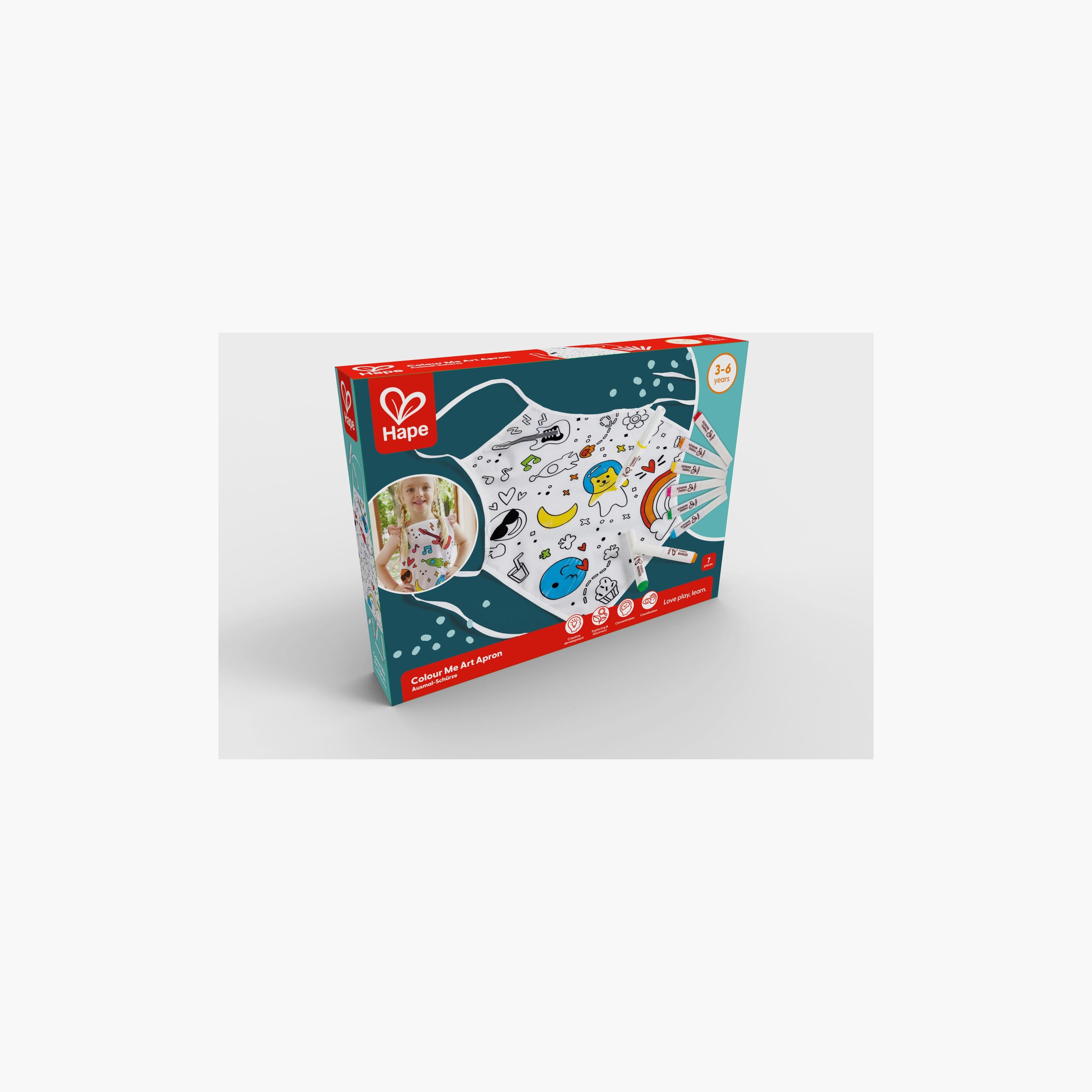 Hape 7-Piece Colour Me Arts & Crafts Waterproof Coloring Apron-school-artsandcrafts-image-7