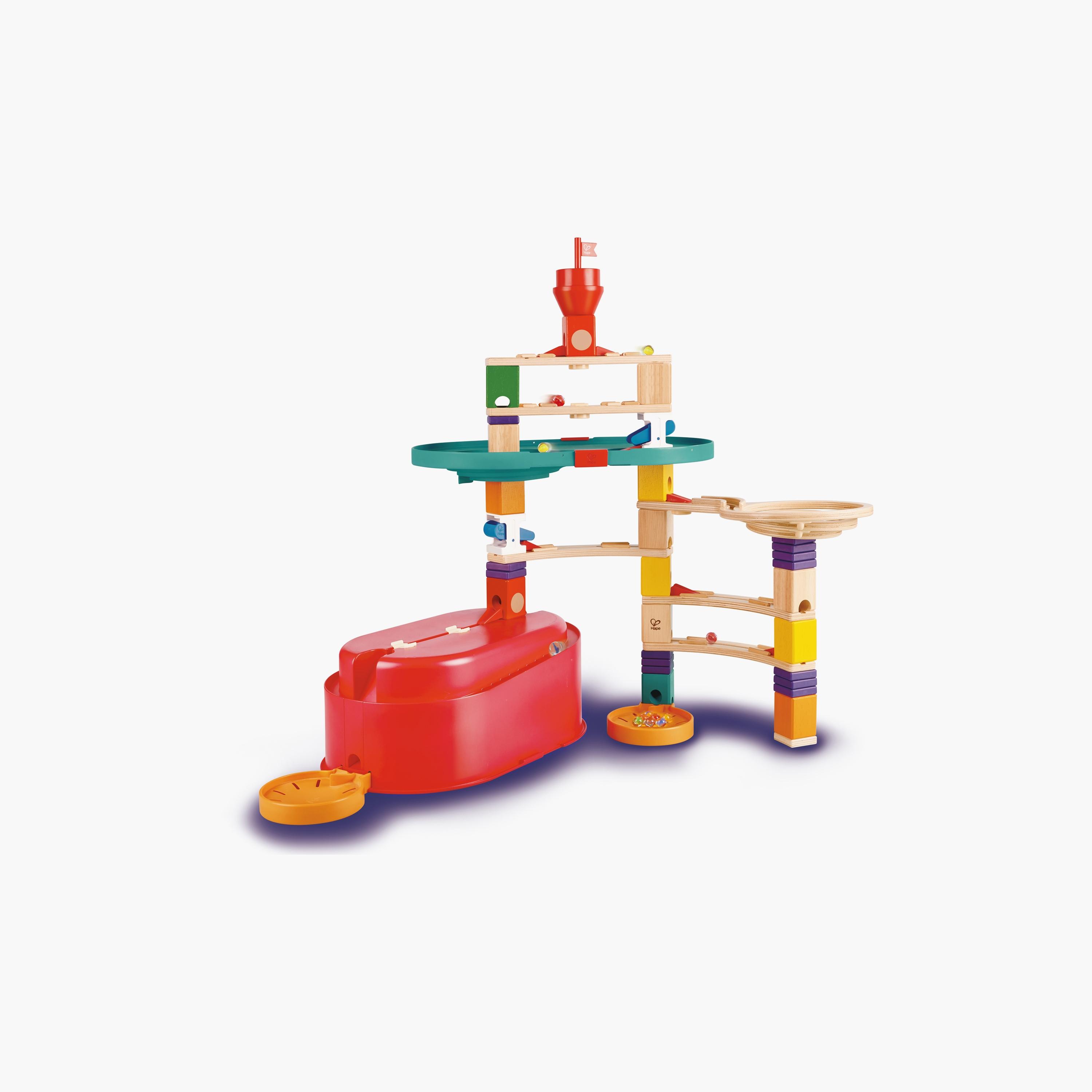 مجموعة مسار كربل رباعي من هيب، مكونة من 28 قطعة، مع 30 كرة رخامية-toys-buildingblocks-constructionsets-image-2