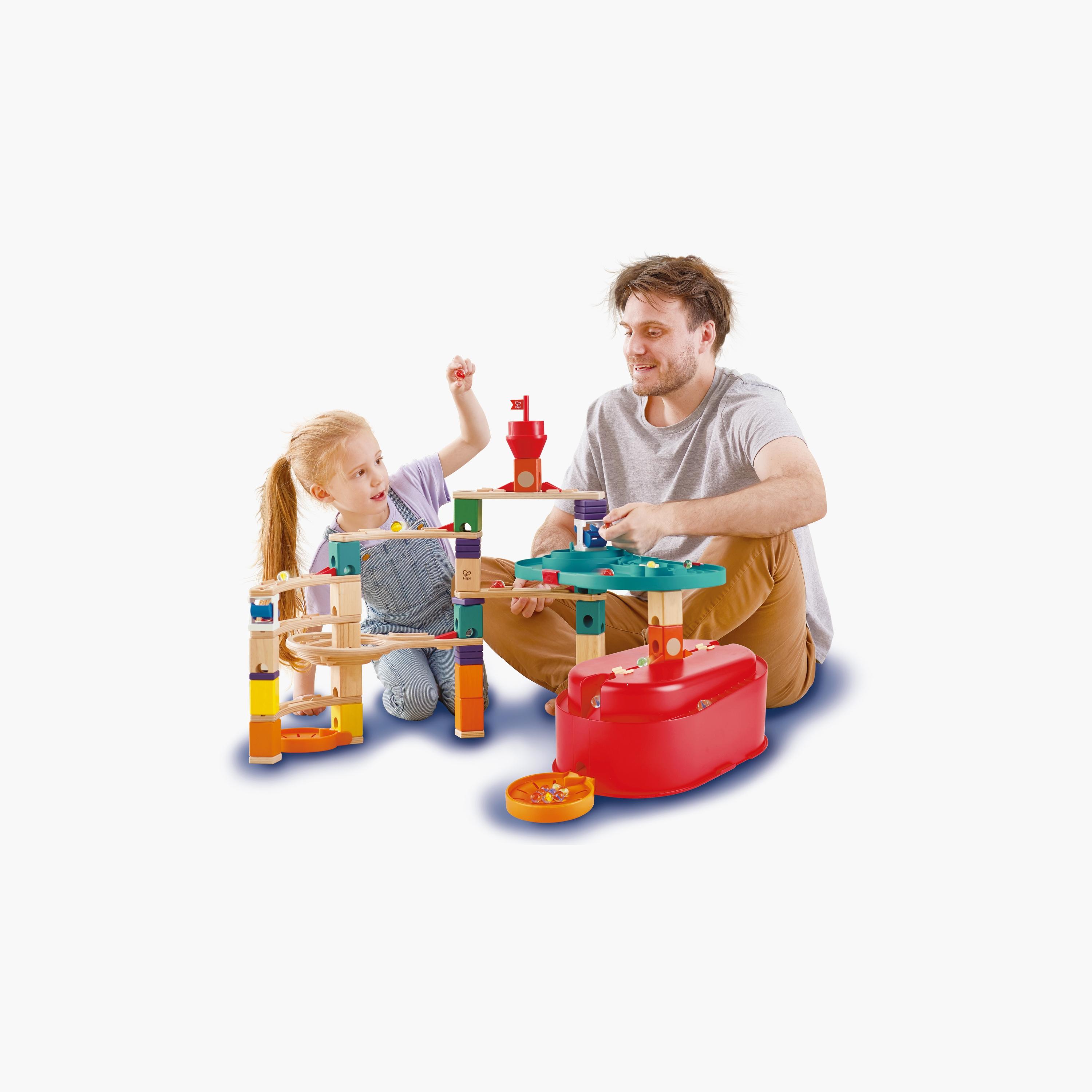 مجموعة مسار كربل رباعي من هيب، مكونة من 28 قطعة، مع 30 كرة رخامية-toys-buildingblocks-constructionsets-image-7