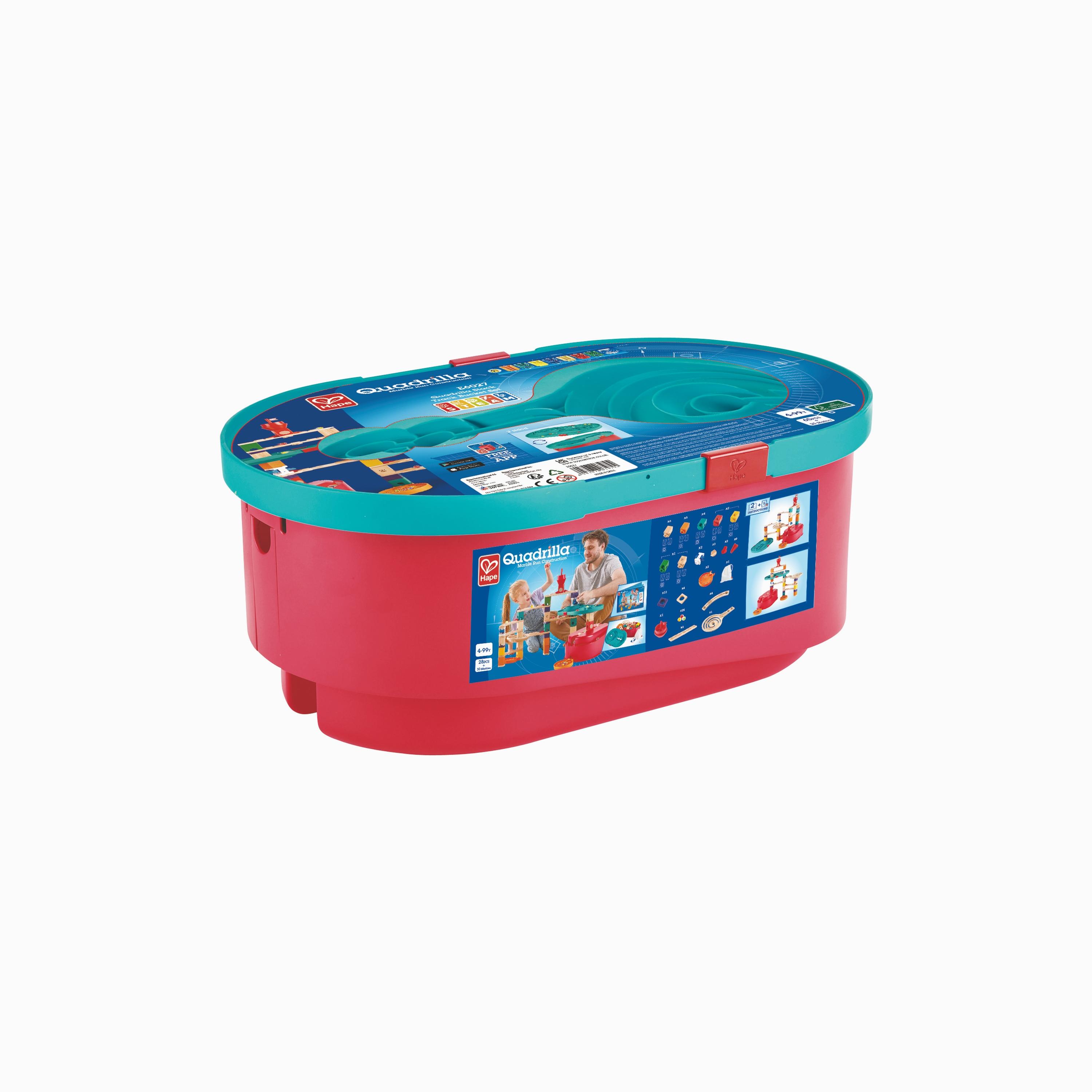 مجموعة مسار كربل رباعي من هيب، مكونة من 28 قطعة، مع 30 كرة رخامية-toys-buildingblocks-constructionsets-image-8