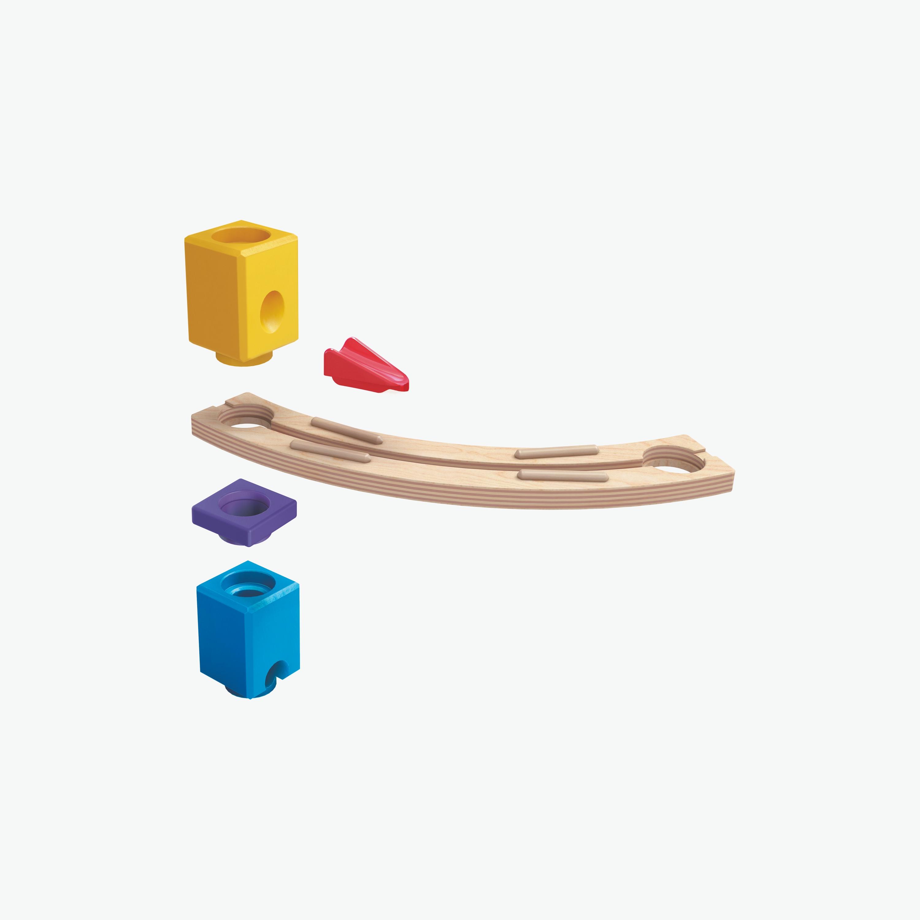 Hape 129-Piece Super Spirals Quadrilla Wooden Marble Run-toys-buildingblocks-constructionsets-image-5