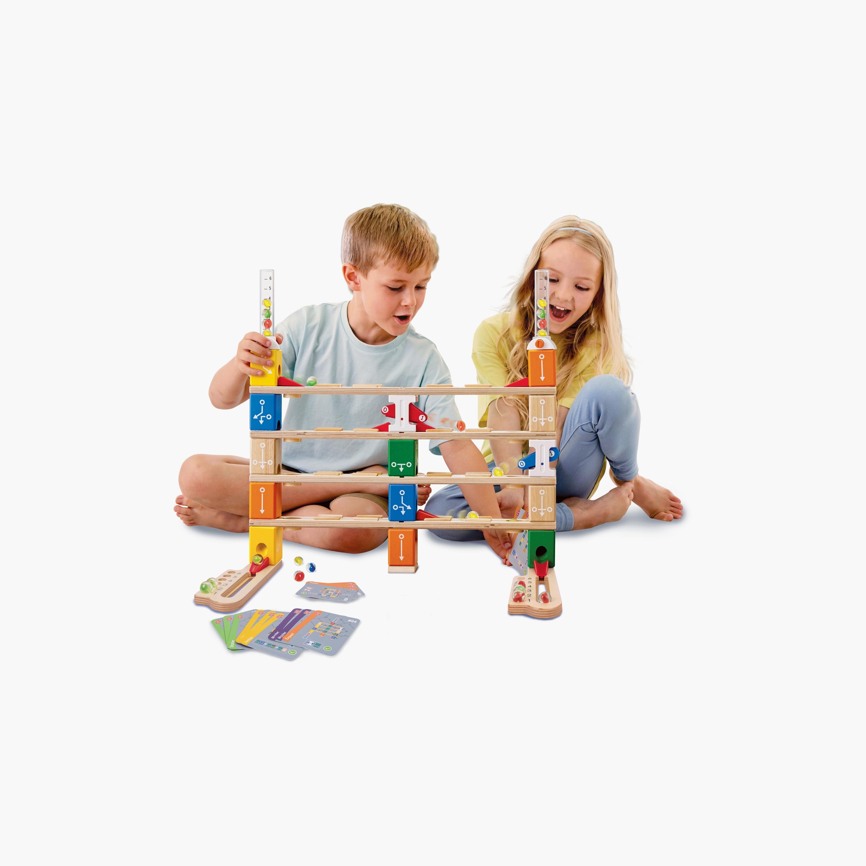 Hape 90-Piece Quadrilla Basic Coding Set STEM Toy with 40 Marbles-toys-educational-stemtoys-image-4