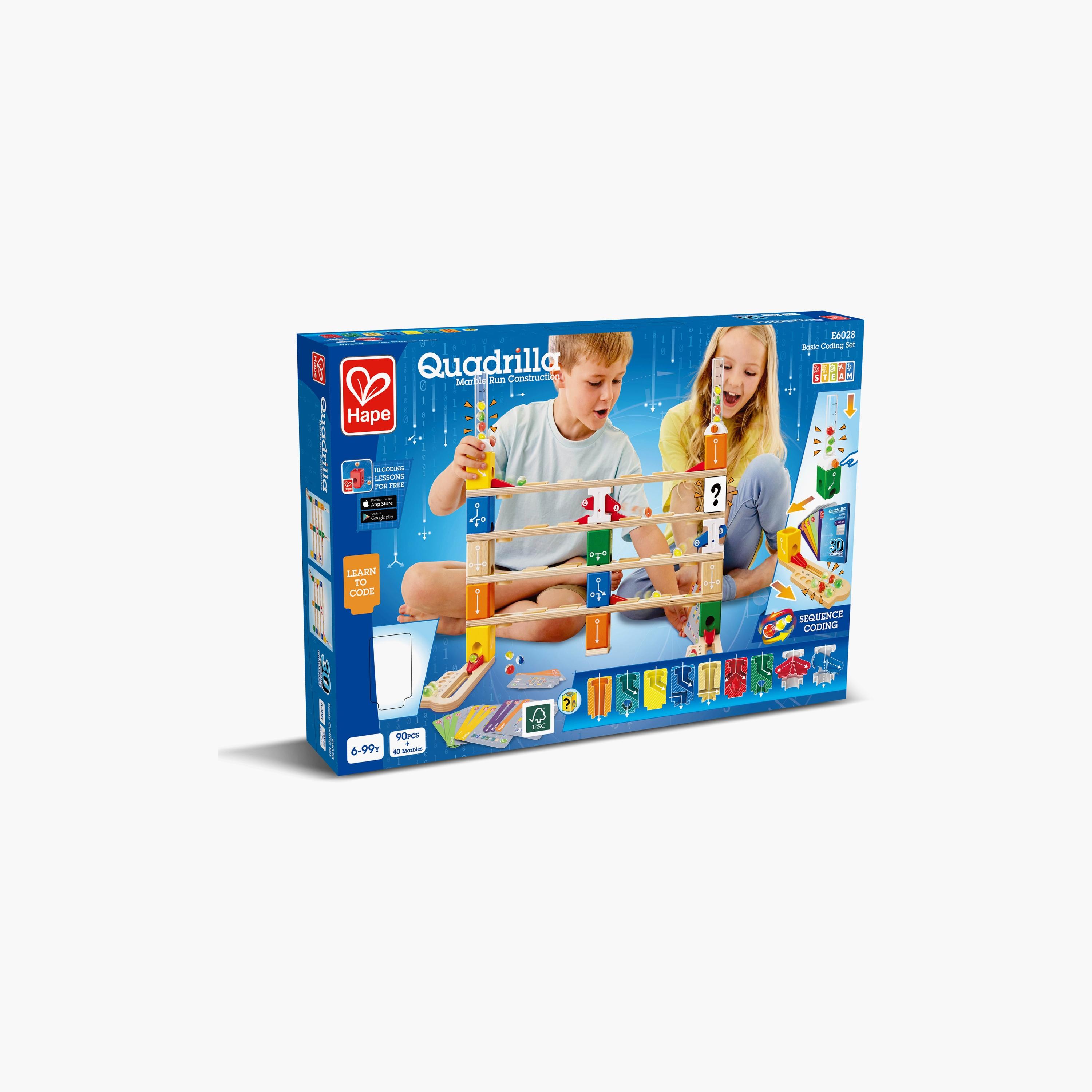 Hape 90-Piece Quadrilla Basic Coding Set STEM Toy with 40 Marbles-toys-educational-stemtoys-image-6