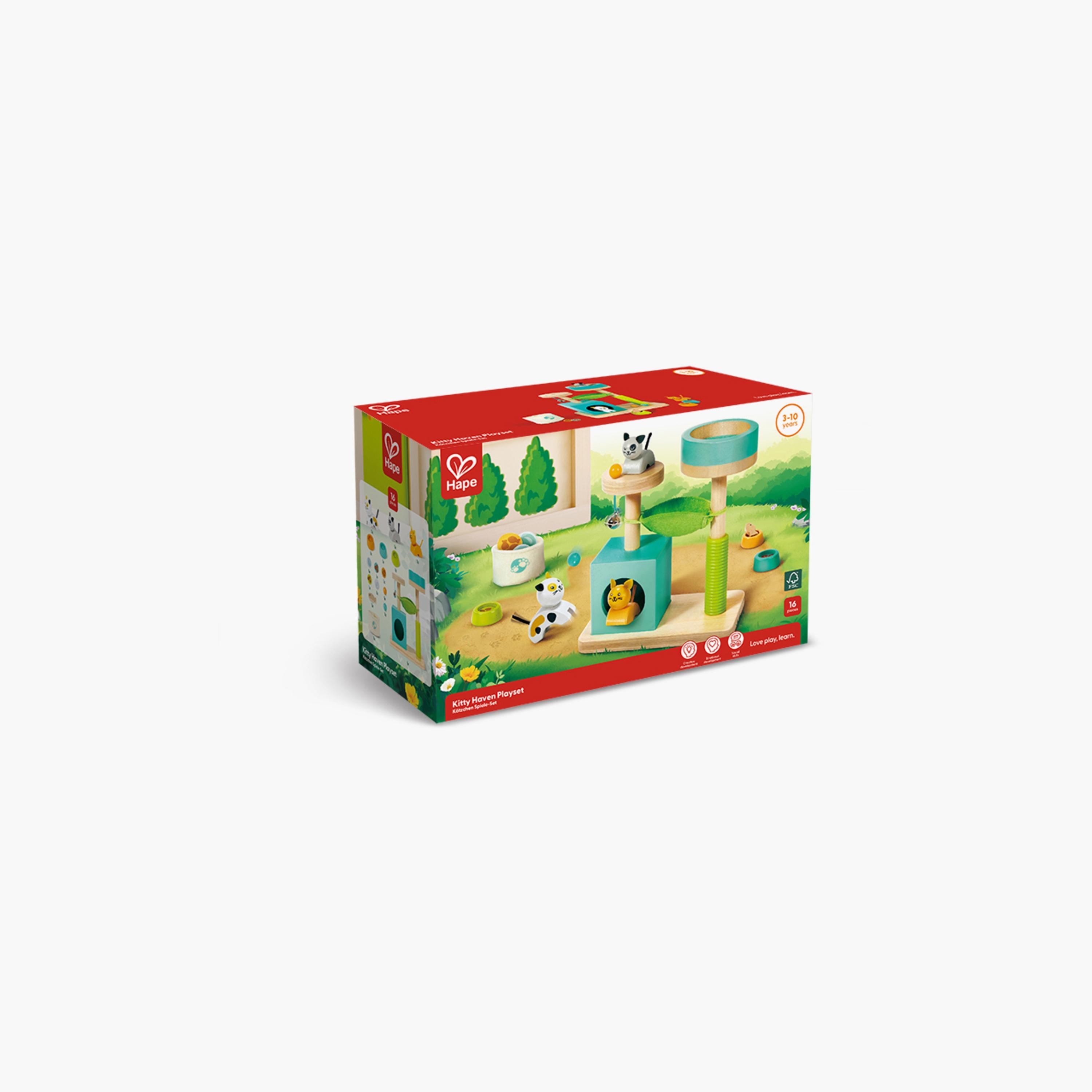 Hape 16-Piece Kitty Haven Kitten Dollhouse Playset Set-toys-dollsandplaysets-dollhouses-image-5