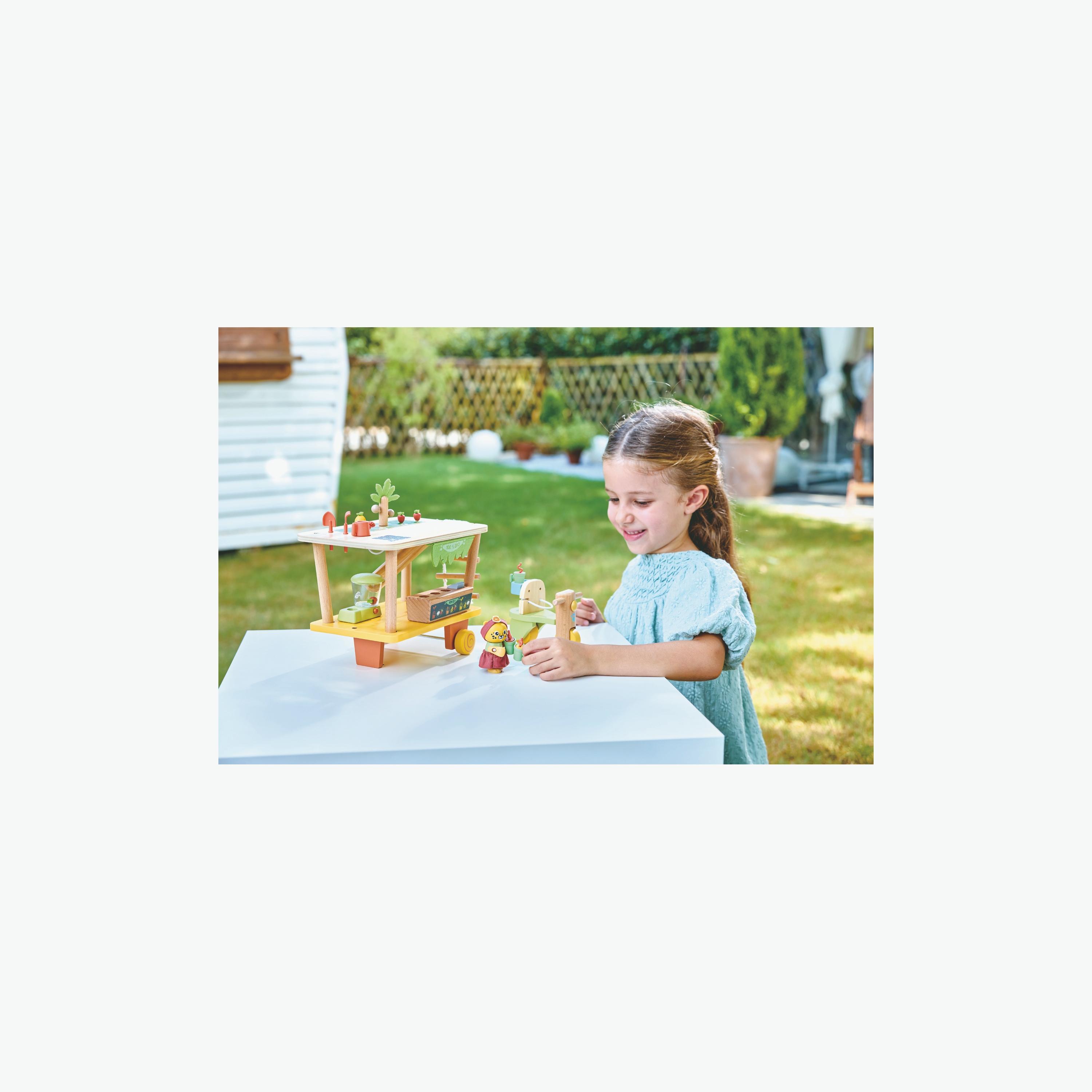 عربة عصير كليو بايو من هيب، عربة طعام خشبية للعب التظاهري، مكونة من 26 قطعة-toys-dollsandplaysets-dollhouses-image-5