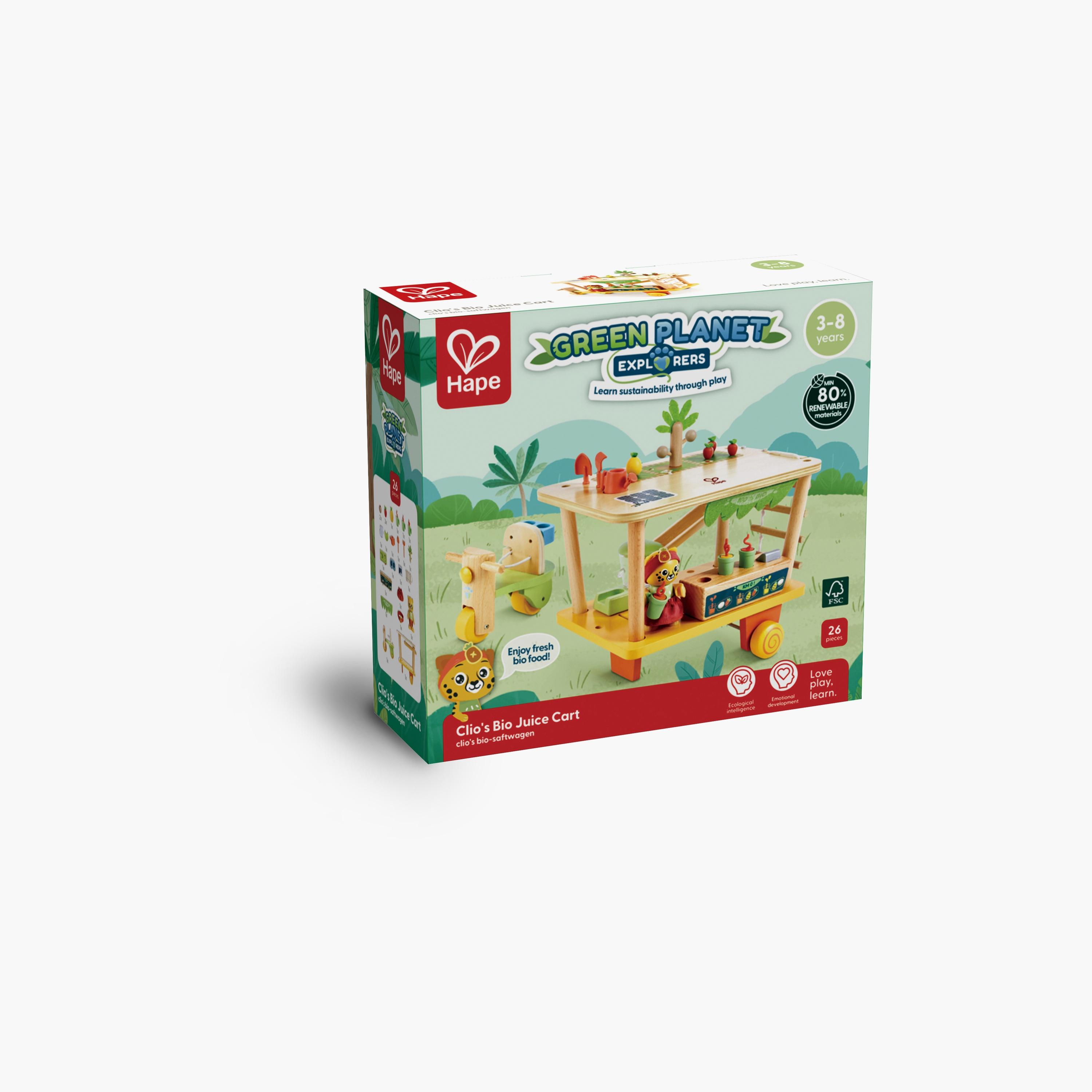 عربة عصير كليو بايو من هيب، عربة طعام خشبية للعب التظاهري، مكونة من 26 قطعة-toys-dollsandplaysets-dollhouses-image-6
