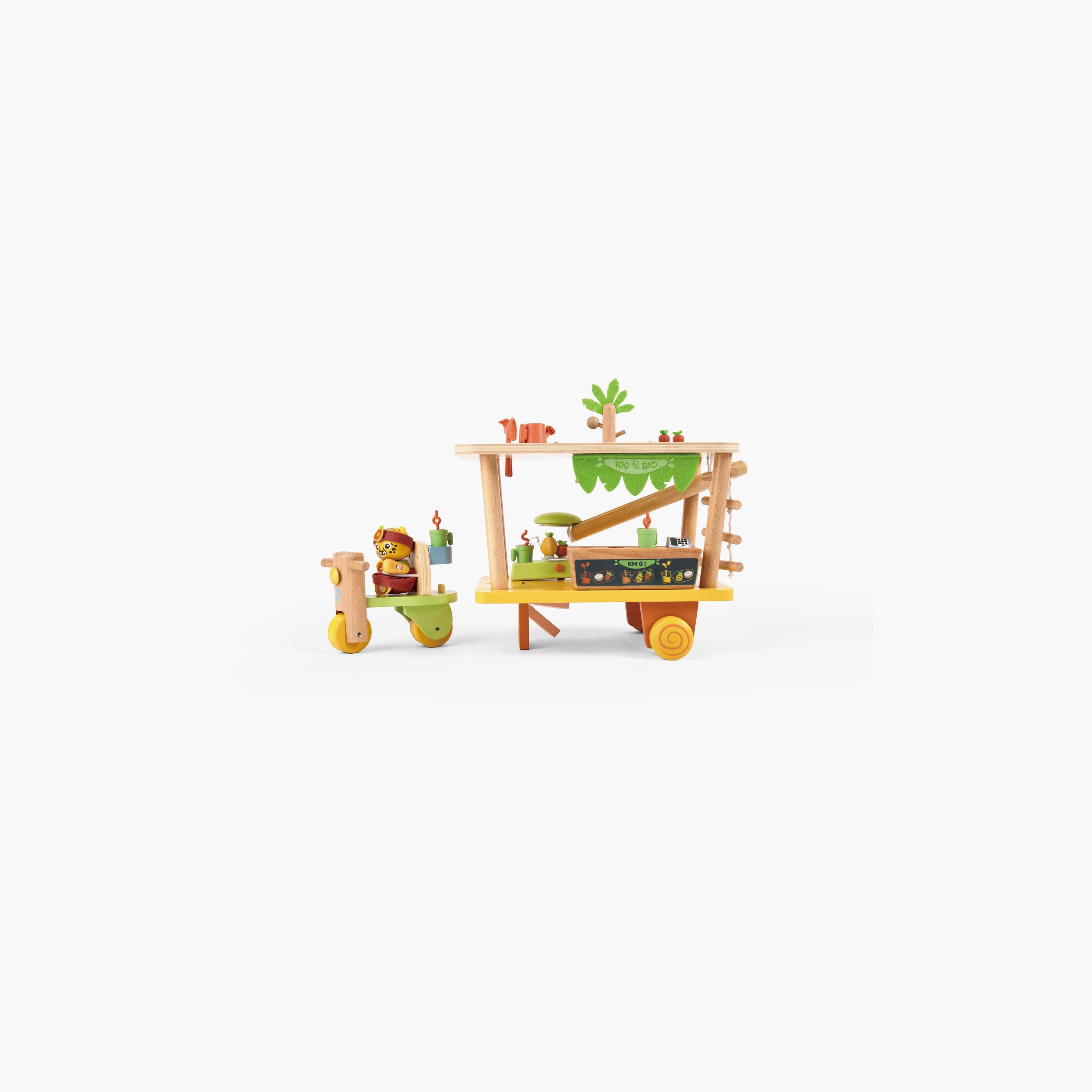 عربة عصير كليو بايو من هيب، عربة طعام خشبية للعب التظاهري، مكونة من 26 قطعة-toys-dollsandplaysets-dollhouses-image-8