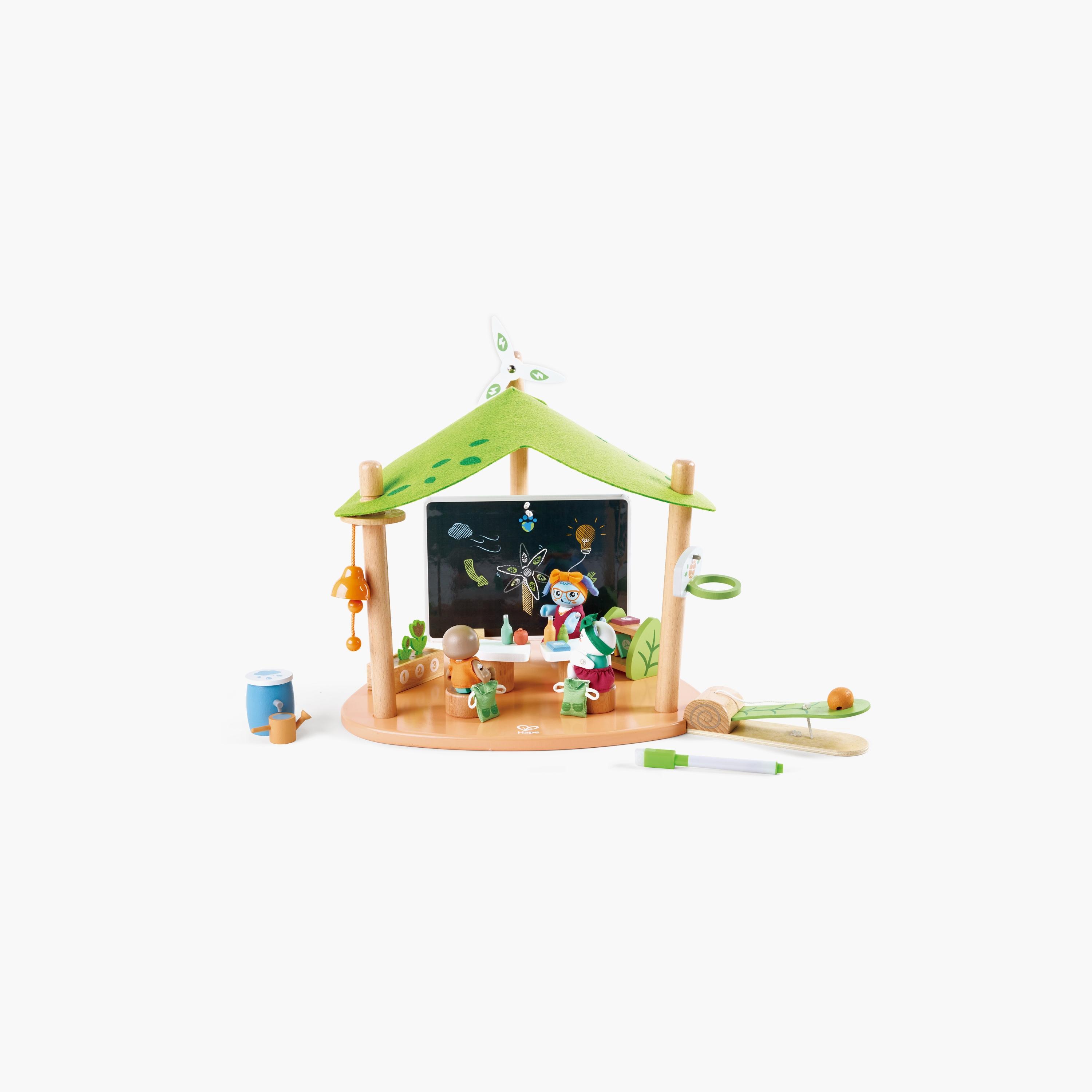 Hape 36-Piece Green School Pretend Playset with Blackboard & Pen-toys-dollsandplaysets-dollhouses-image-1