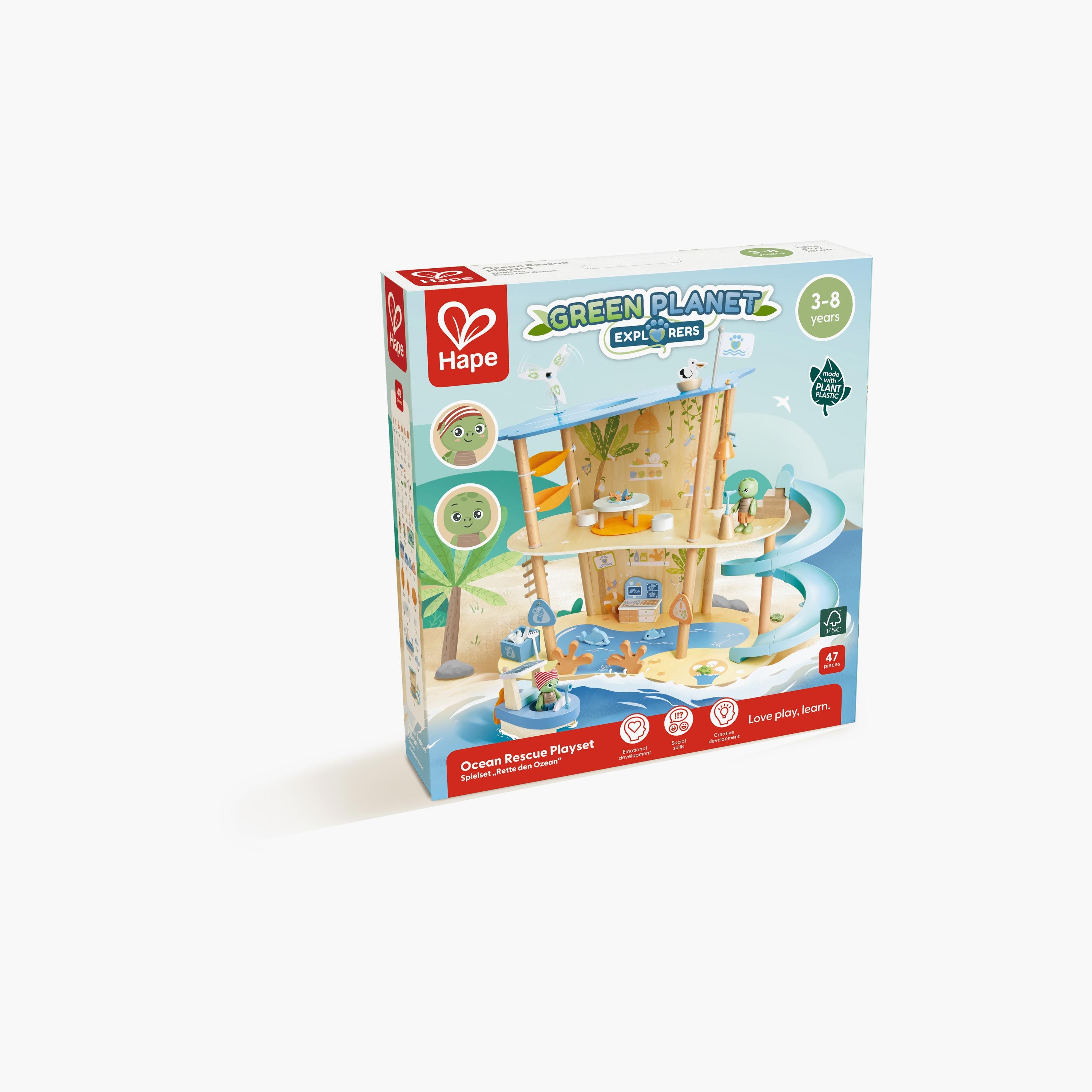 Hape 47-Piece Green Planet Ocean Rescue Playset with Accessories-toys-dollsandplaysets-dollplaysets-image-4