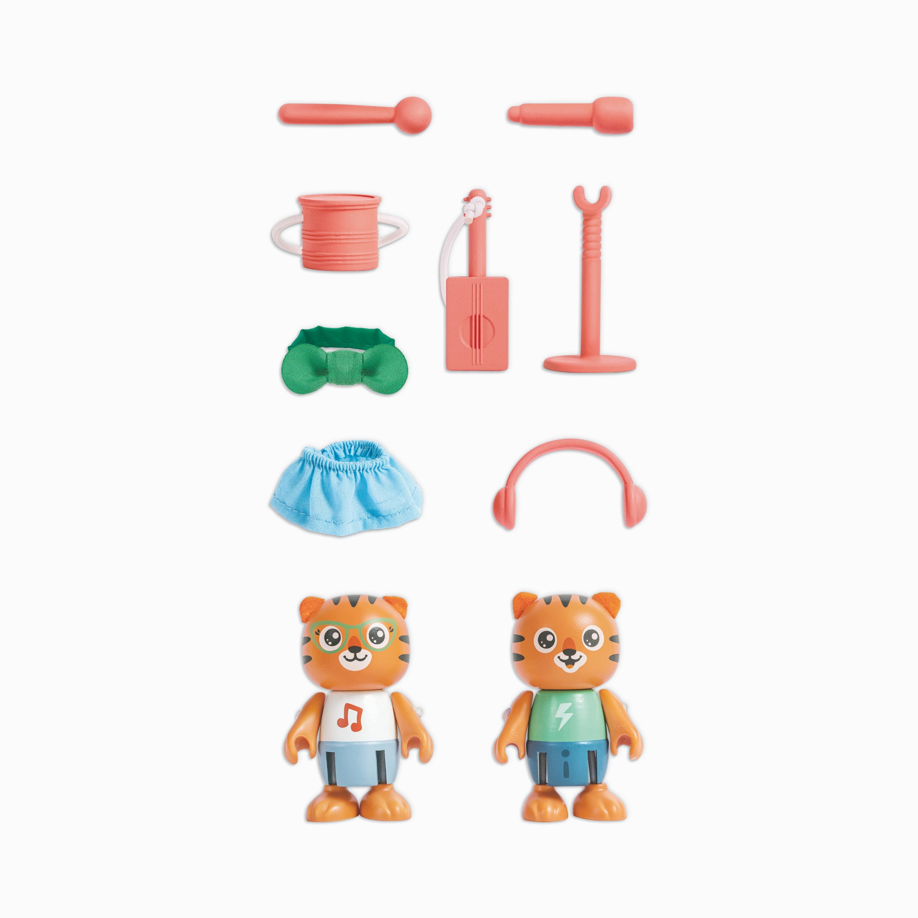 Hape 11-Piece Milo & Melody Tiger Figure Role Play with Accessories-toys-playfigures-actionfigures-image-4