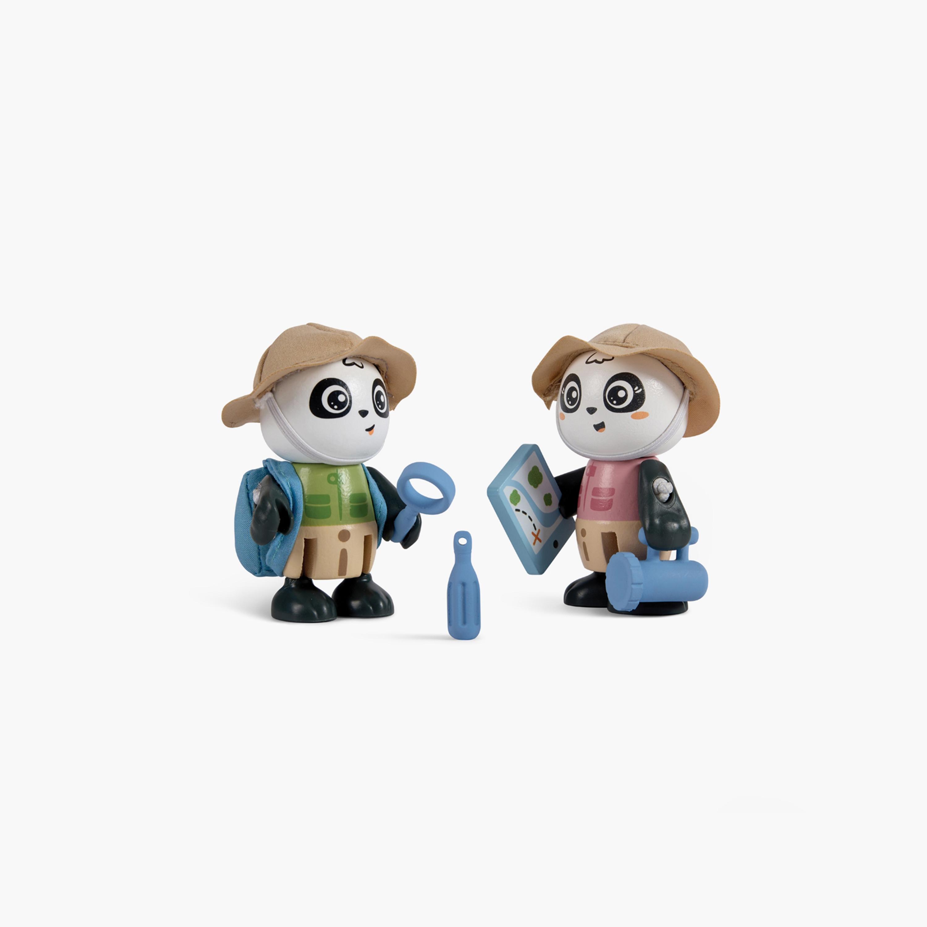 Hape 9-Piece Sam & Pam Panda Figure Role Play with Accessories-toys-playfigures-actionfigures-image-1