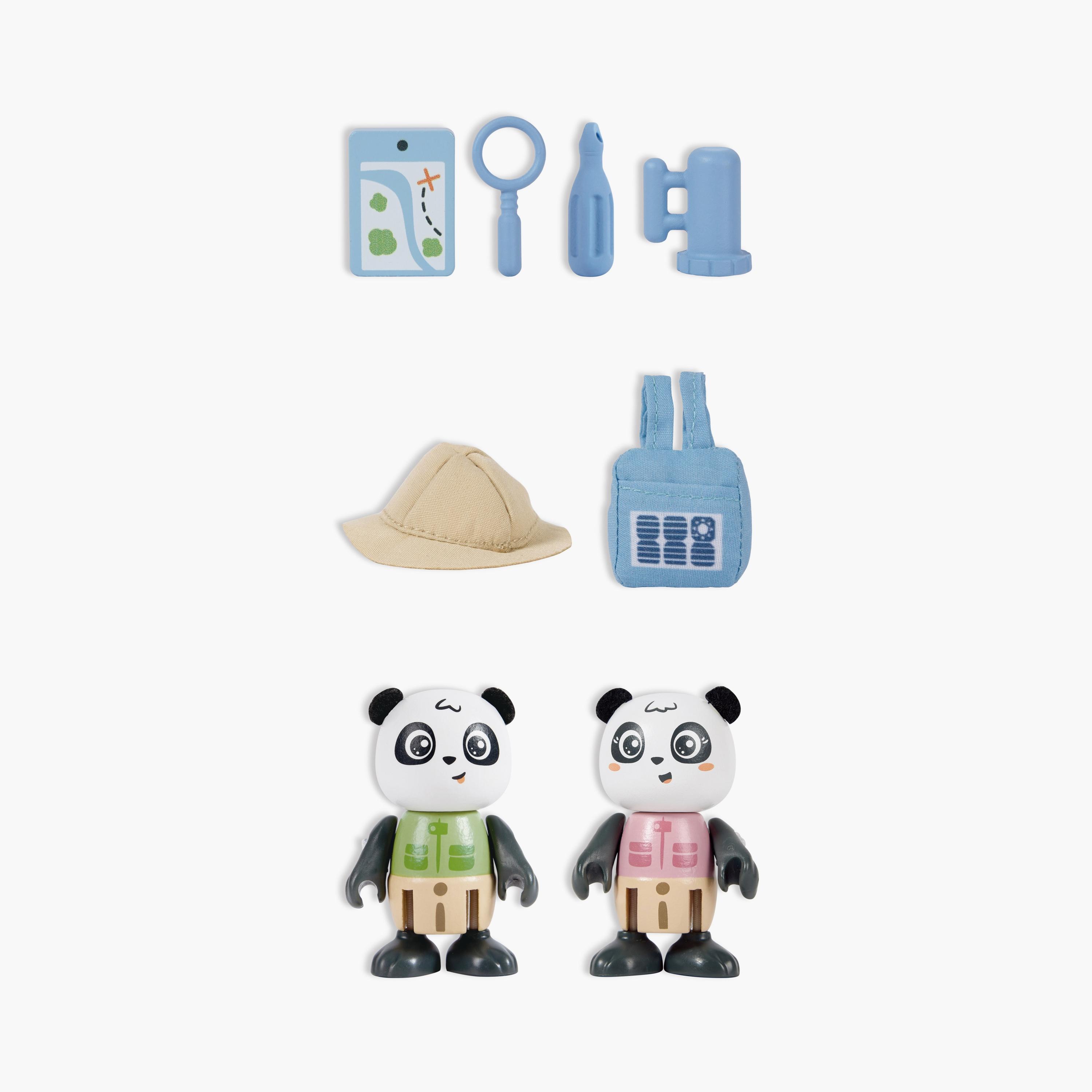Hape 9-Piece Sam & Pam Panda Figure Role Play with Accessories-toys-playfigures-actionfigures-image-3