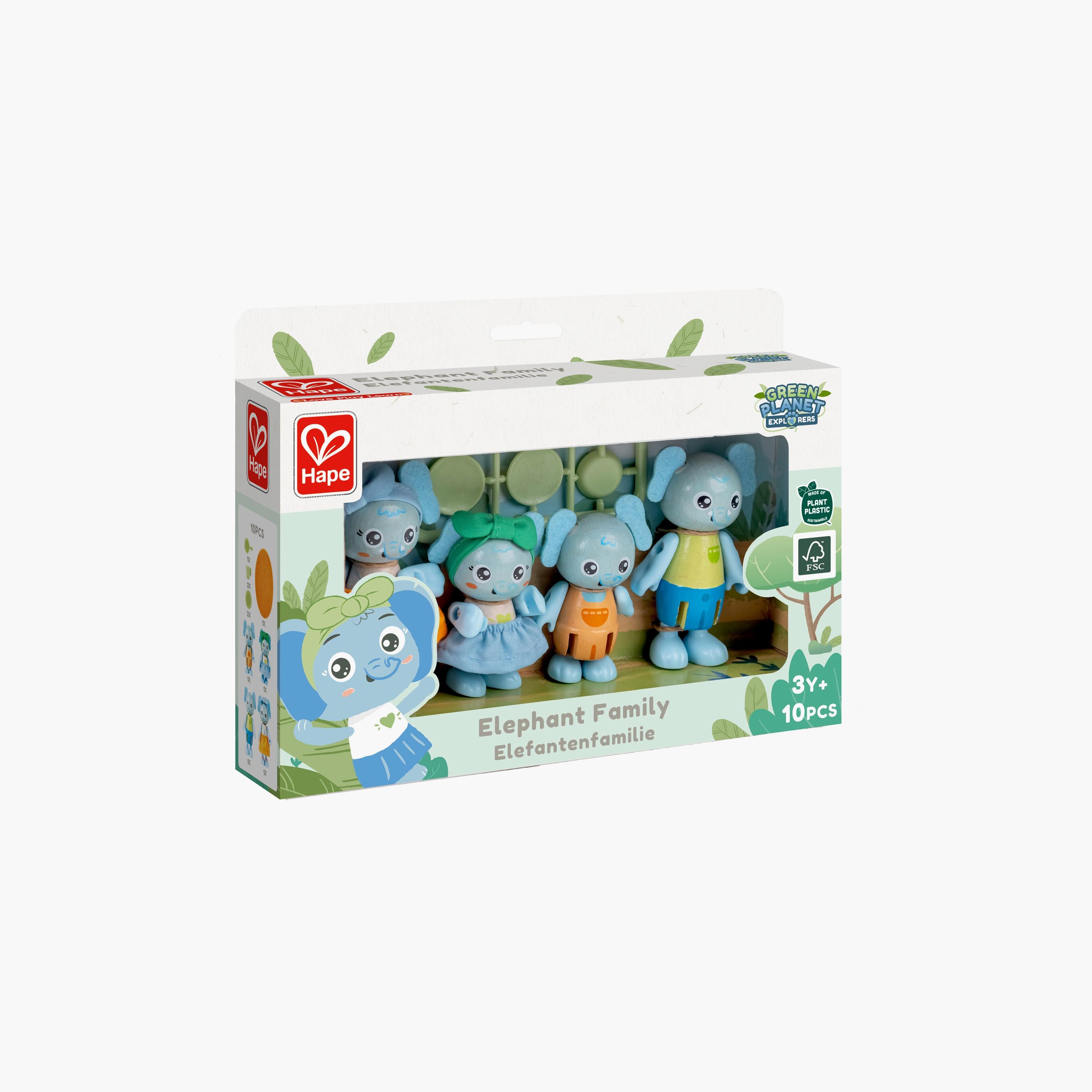 Hape 10-Piece Green Planet Explorers FSC Elephant Family-toys-playfigures-actionfigures-image-5
