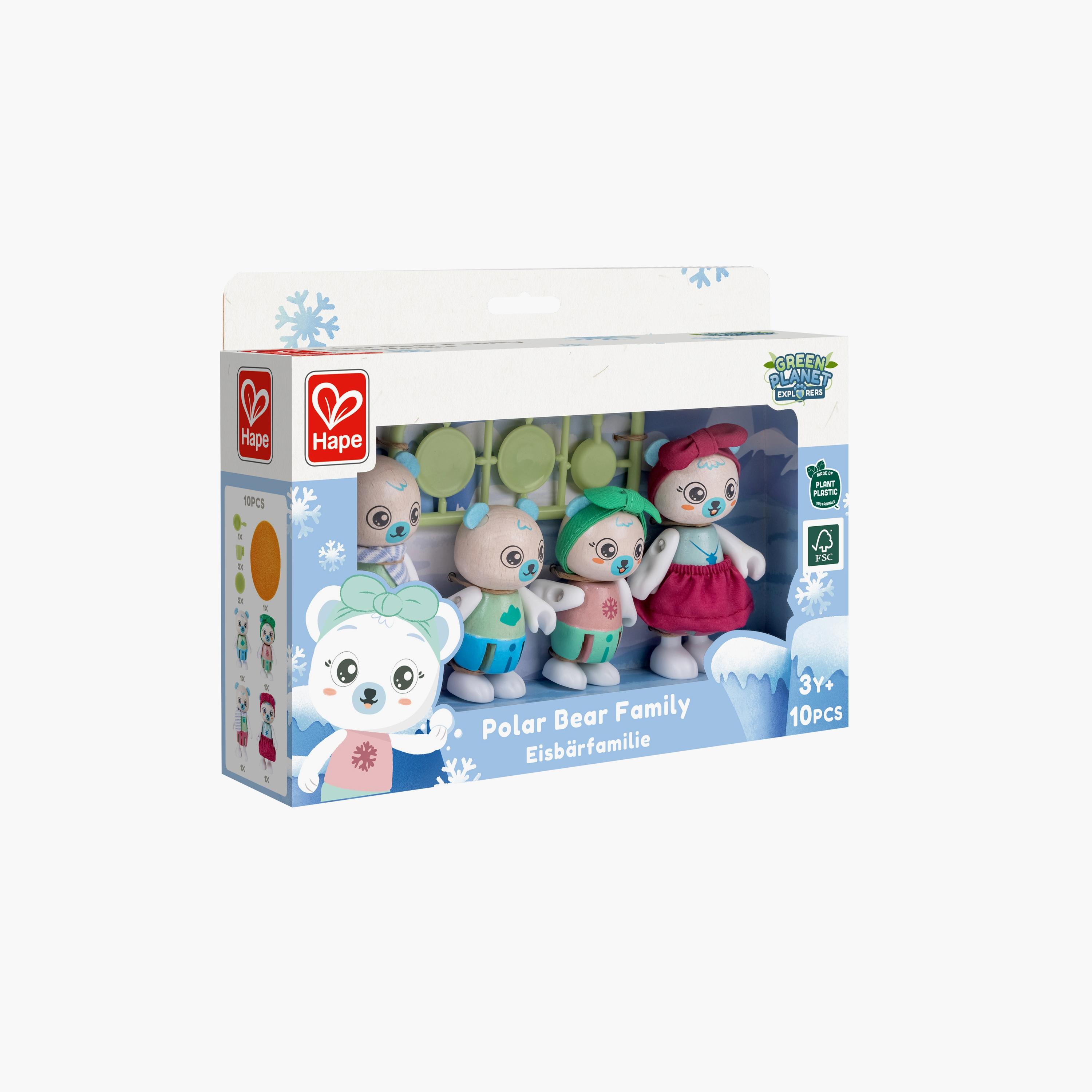 Hape 10-Piece Green Planet Explorers FSC Polar Bear Family-toys-playfigures-actionfigures-image-4