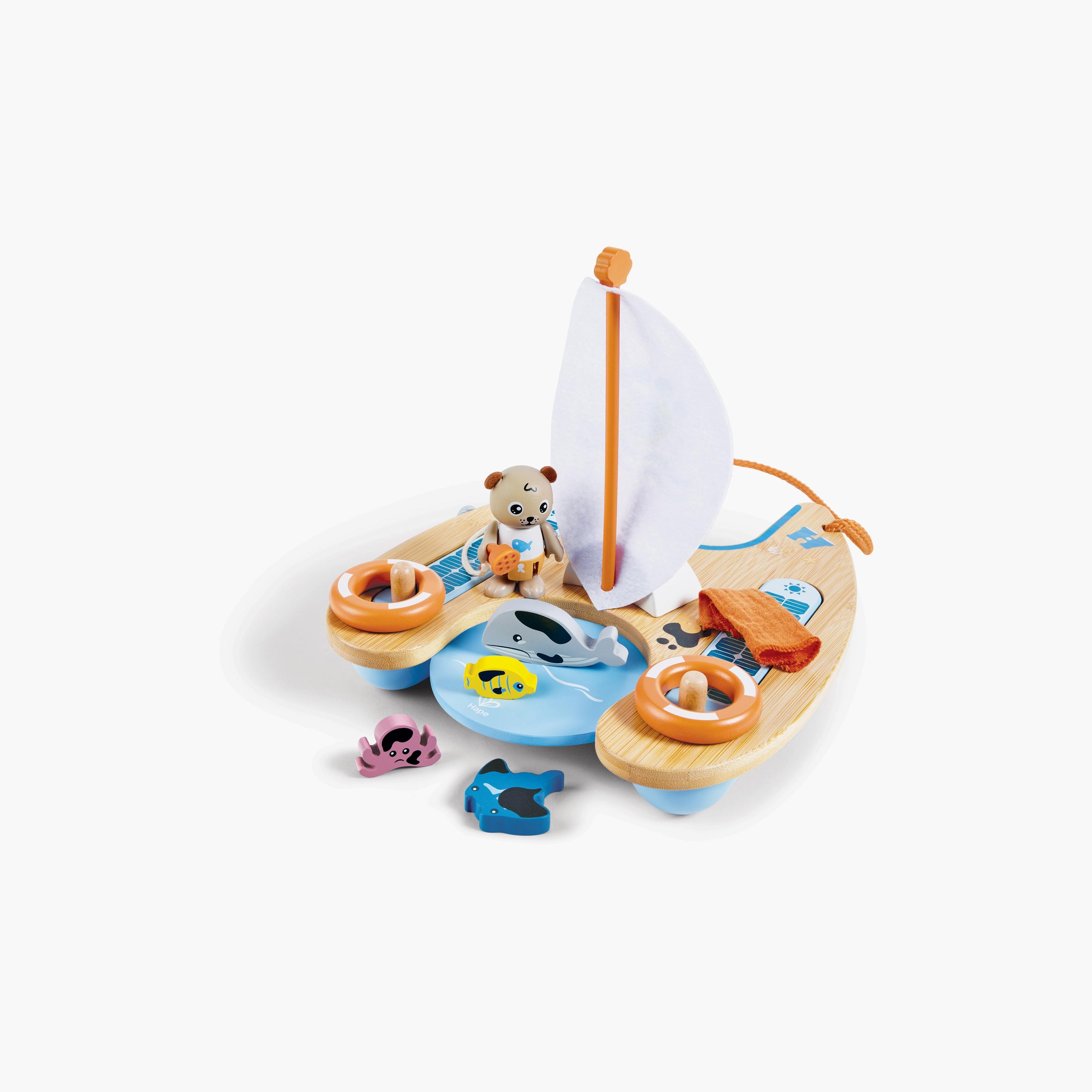 Hape 18-Piece Ben's Eco Catamaran Submarine Pretend Playset-toys-buildingblocks-constructionsets-image-4