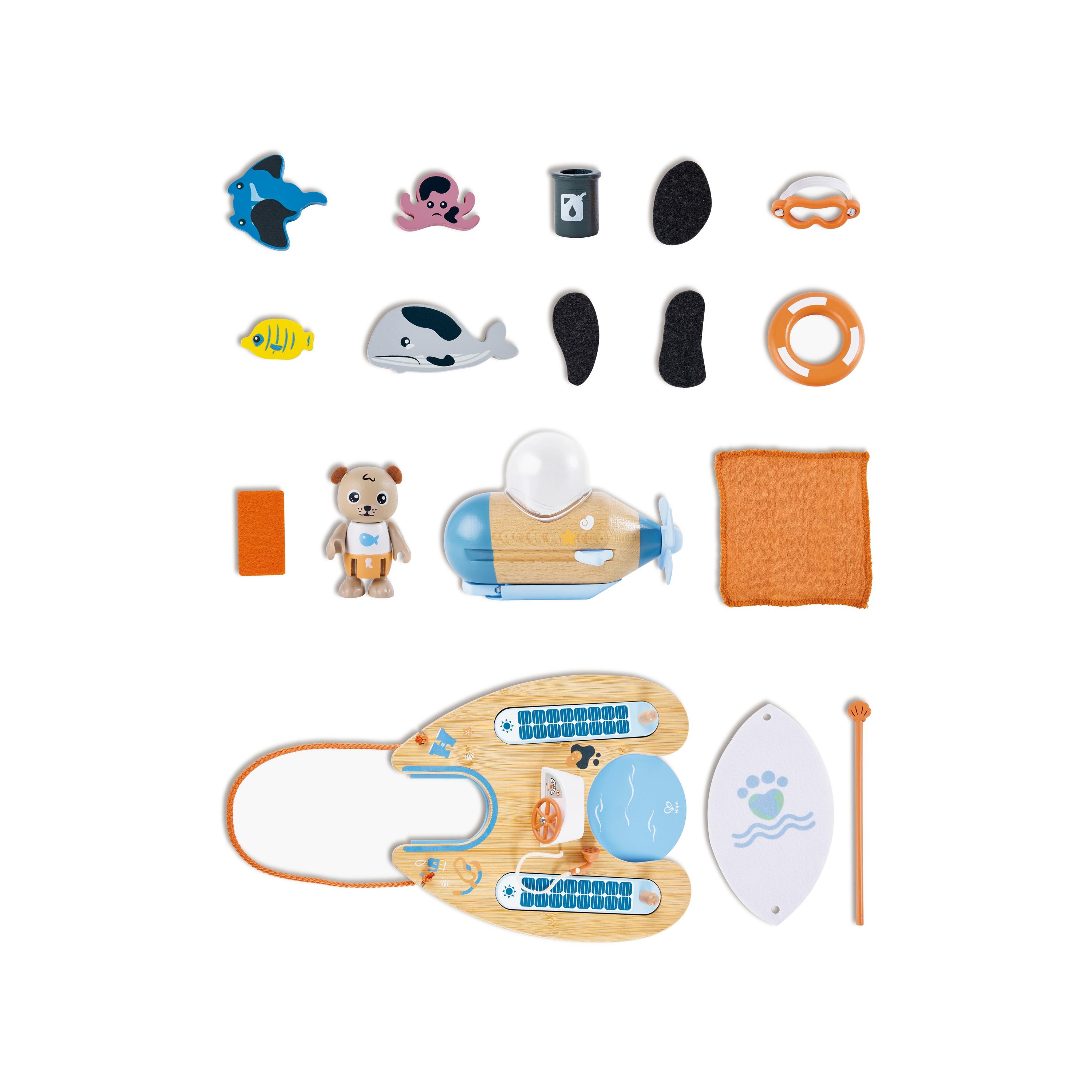Hape 18-Piece Ben's Eco Catamaran Submarine Pretend Playset-toys-buildingblocks-constructionsets-image-7