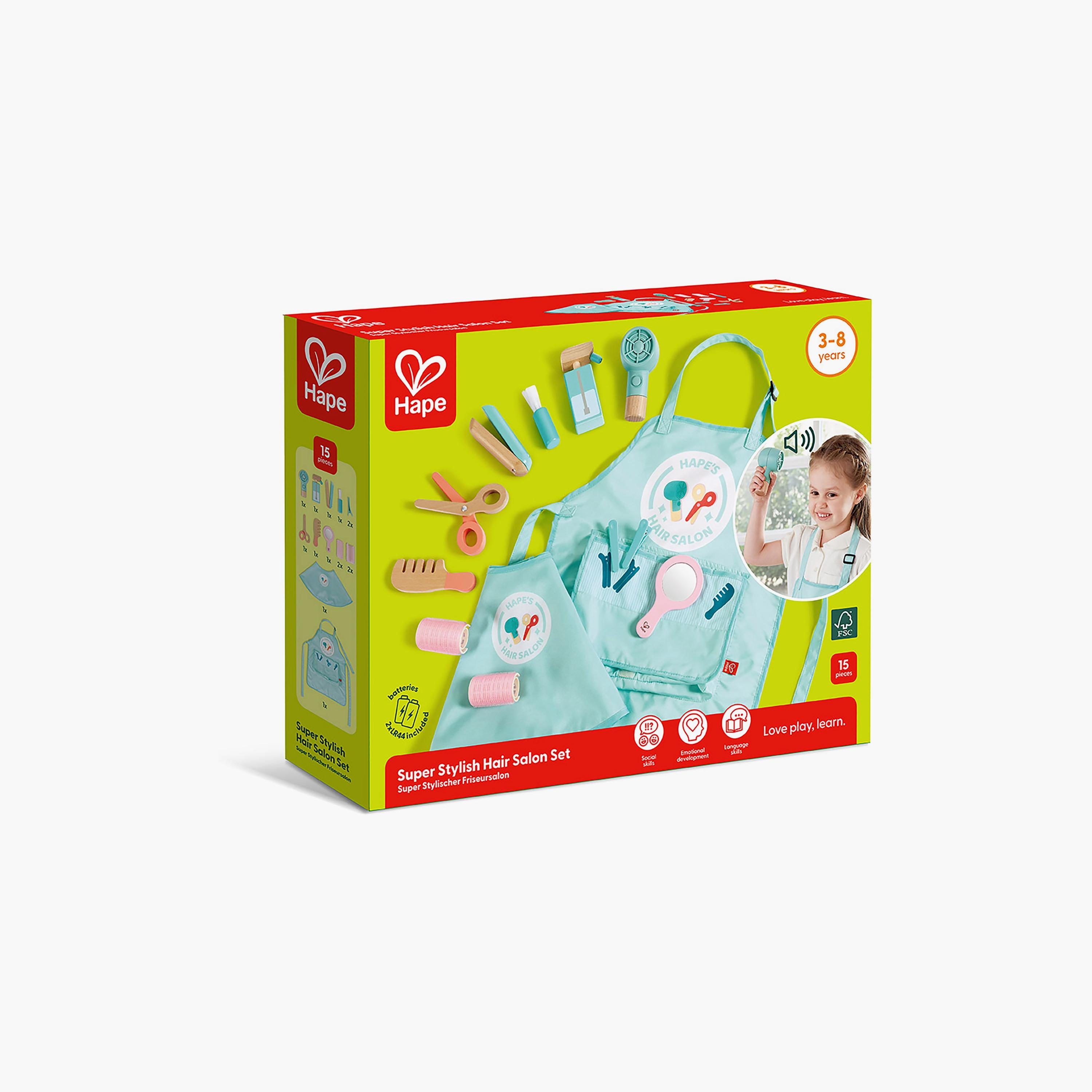 Hape 15-Piece Realistic & Super Stylish Hair Salon Set-toys-roleplay-makeupandcosmeticsets-image-4