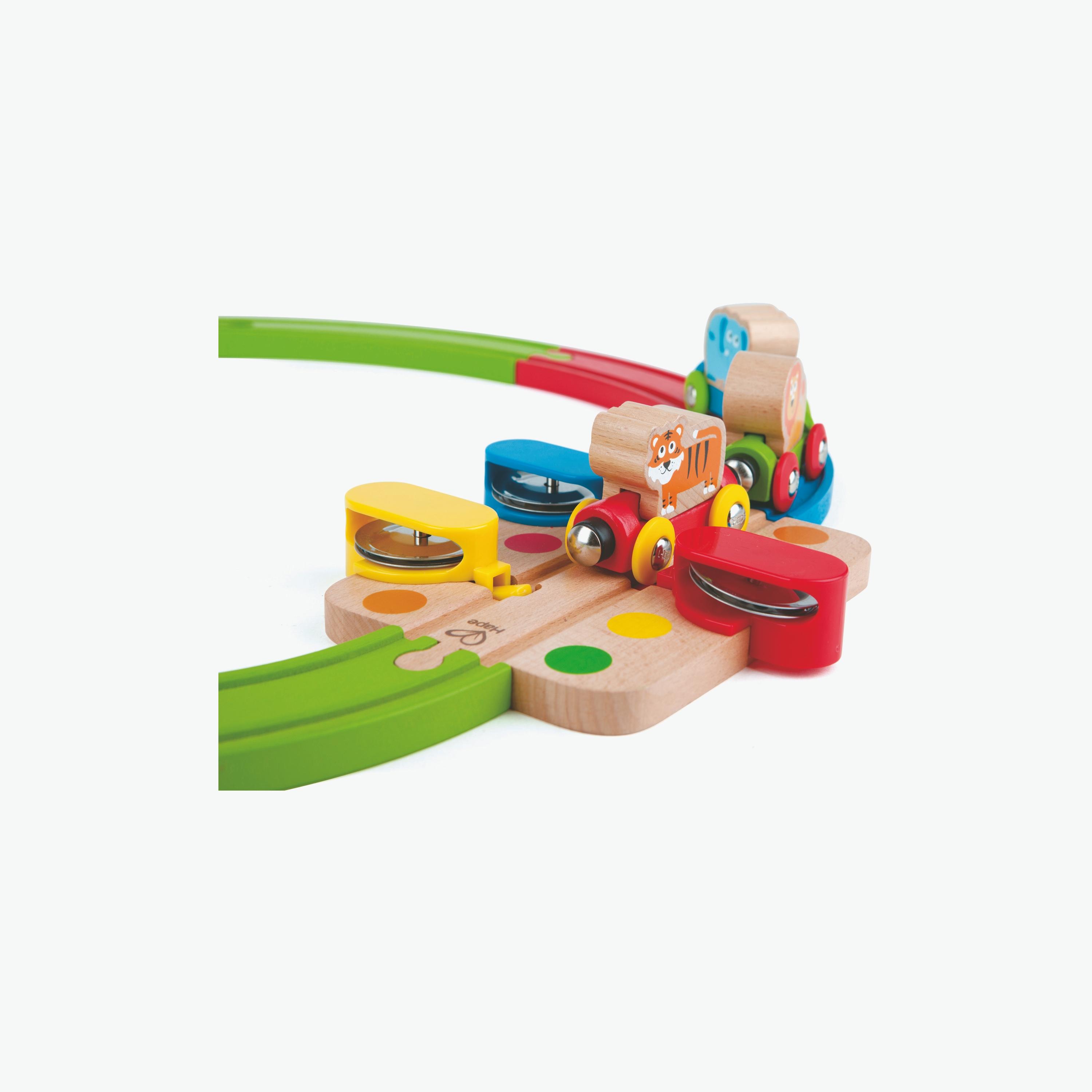 Hape 30-Piece Rainbow Puzzle Wooden Railway Train Set-toys-buildingblocks-constructionsets-image-2