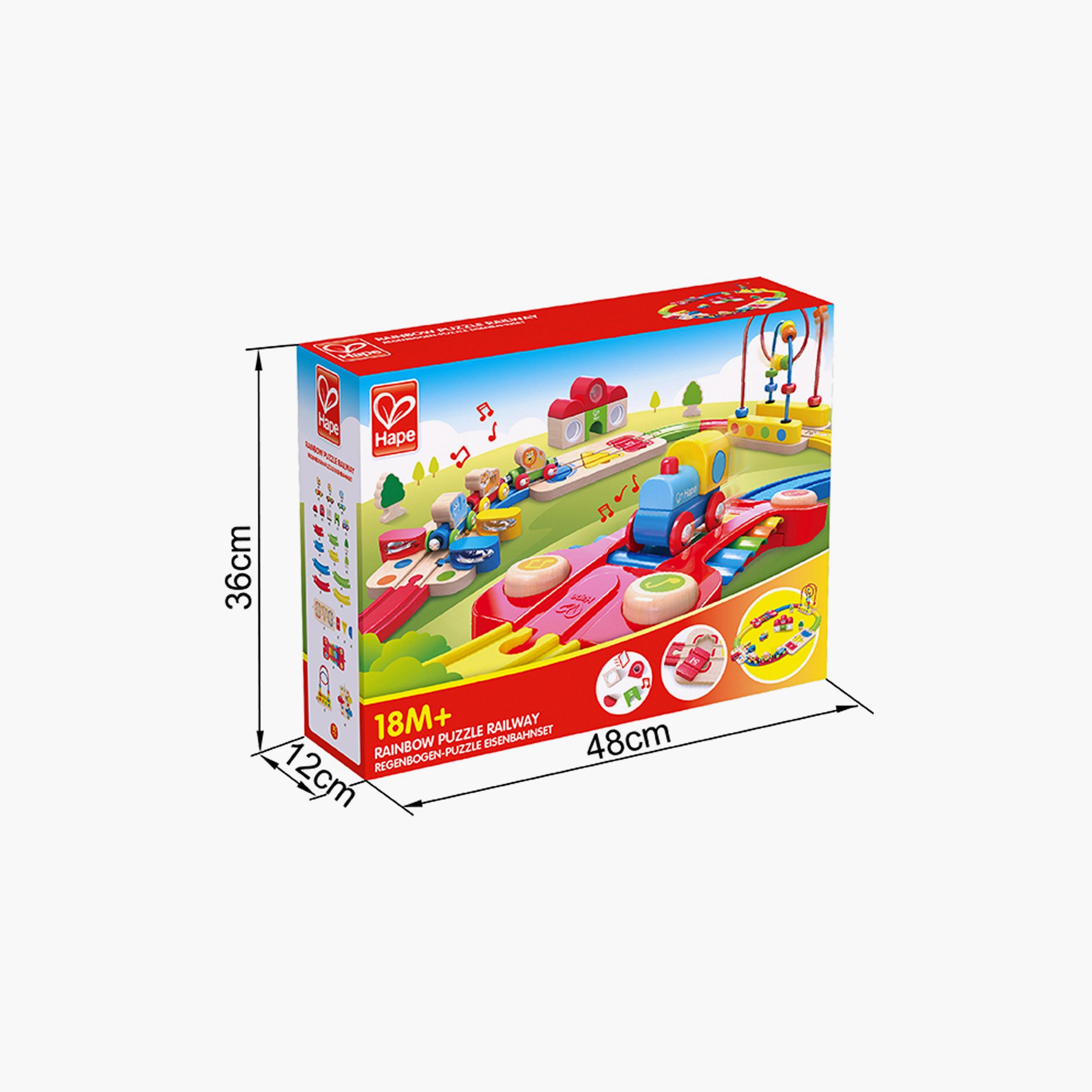 Hape 30-Piece Rainbow Puzzle Wooden Railway Train Set-toys-buildingblocks-constructionsets-image-7