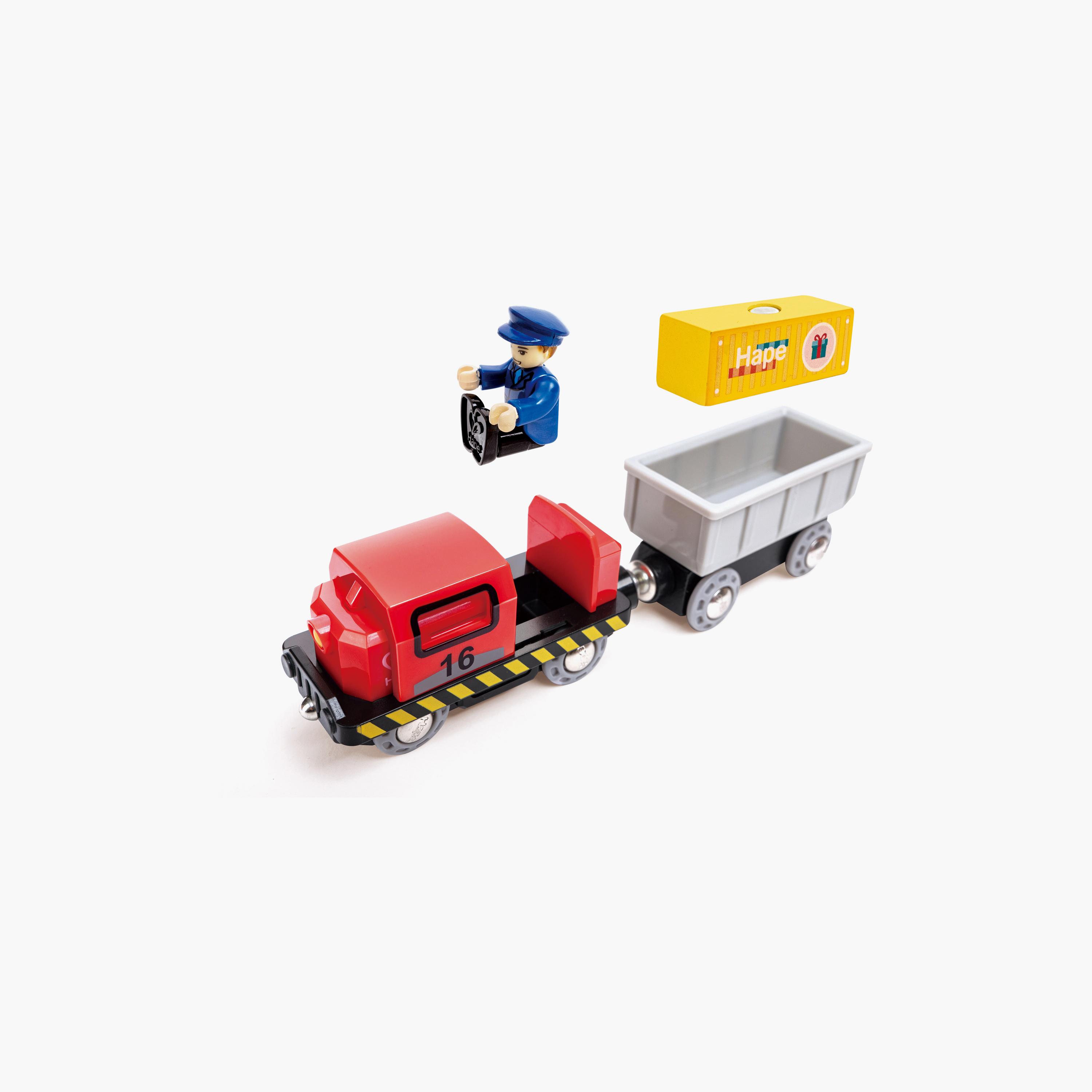 Hape 38-Piece Sea & Rail Cargo Transport Train & Railway Set-toys-buildingblocks-constructionsets-image-3