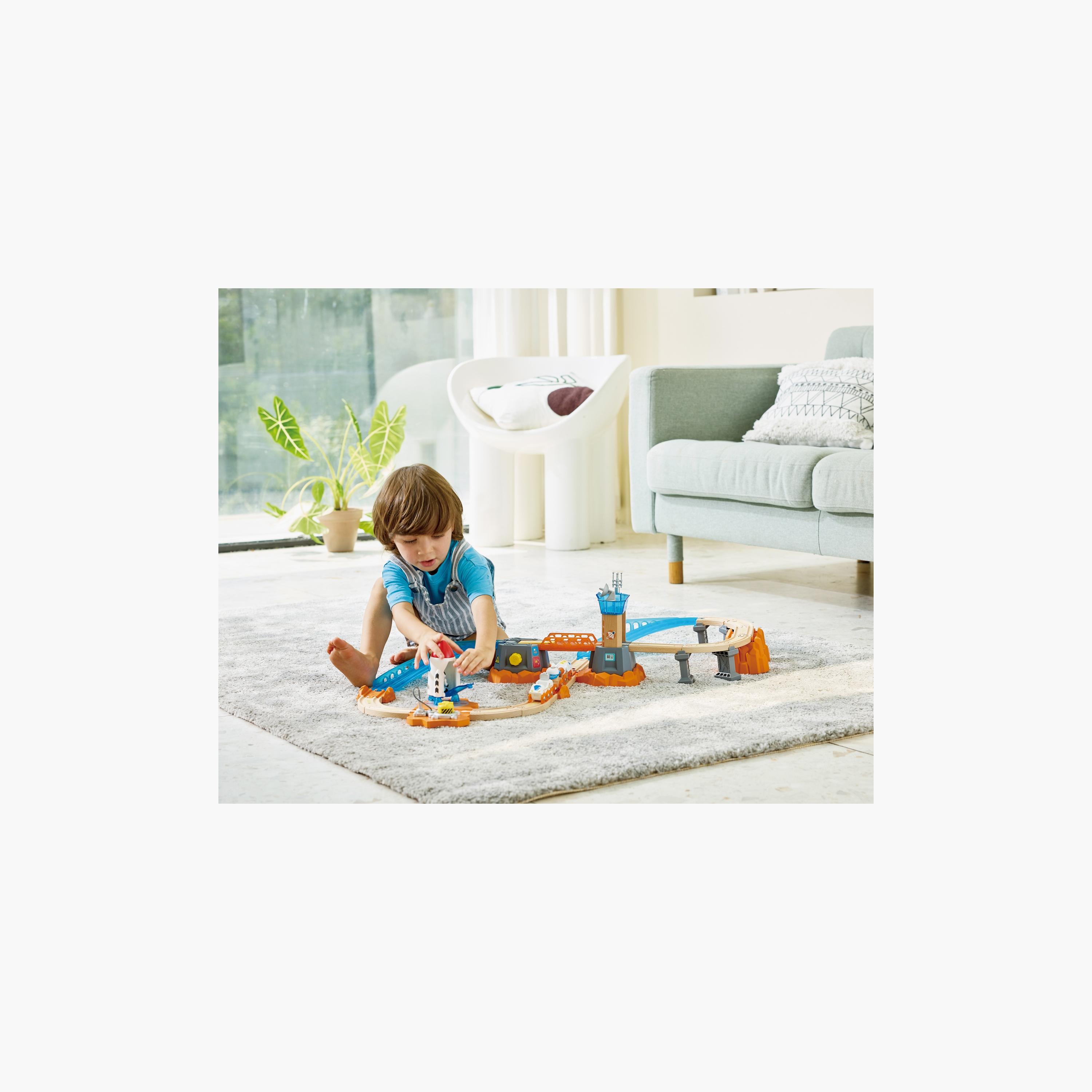 Hape 34-Piece Mars Mission Launch Glow in the Dark Railway Trainset-toys-buildingblocks-constructionsets-image-2