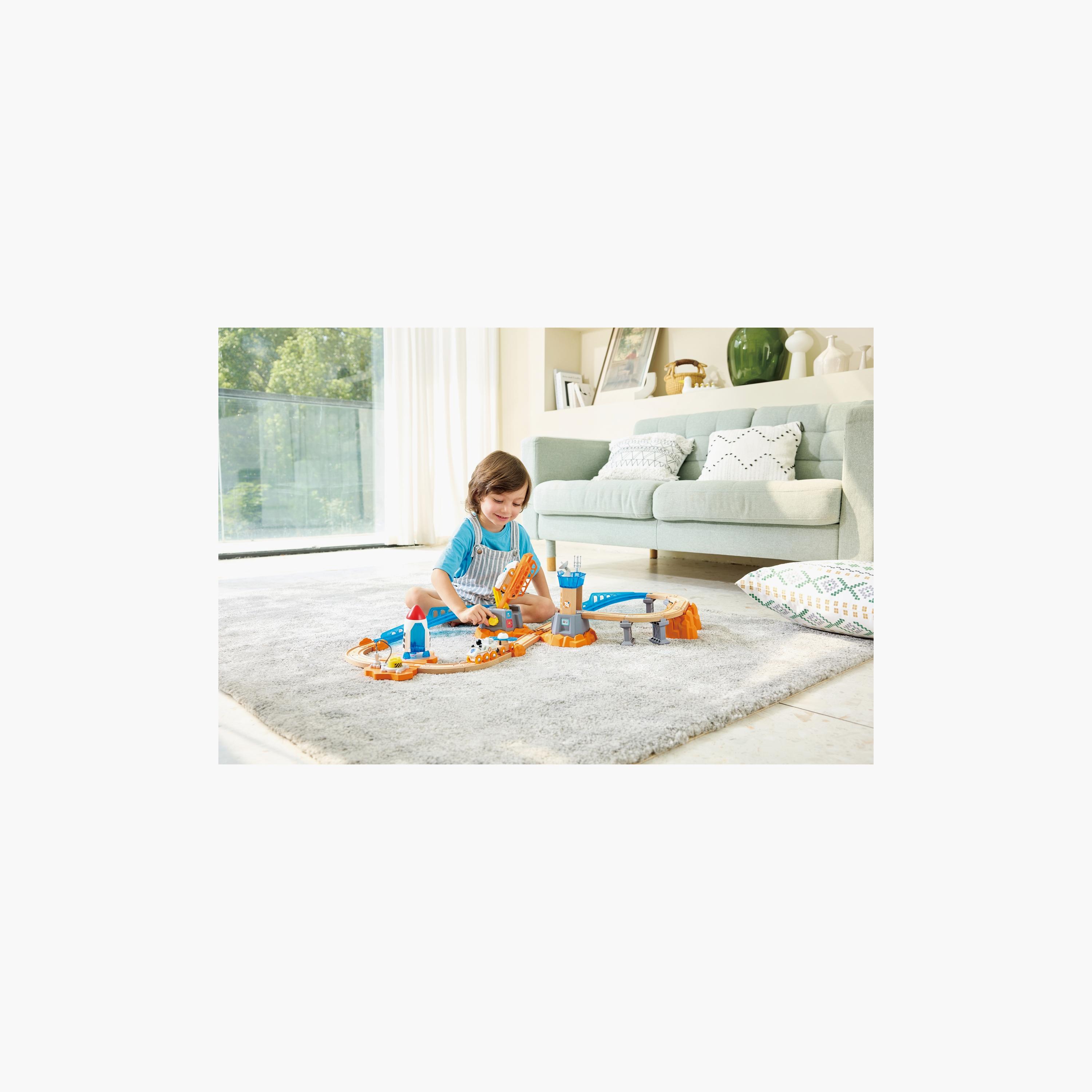 Hape 34-Piece Mars Mission Launch Glow in the Dark Railway Trainset-toys-buildingblocks-constructionsets-image-8