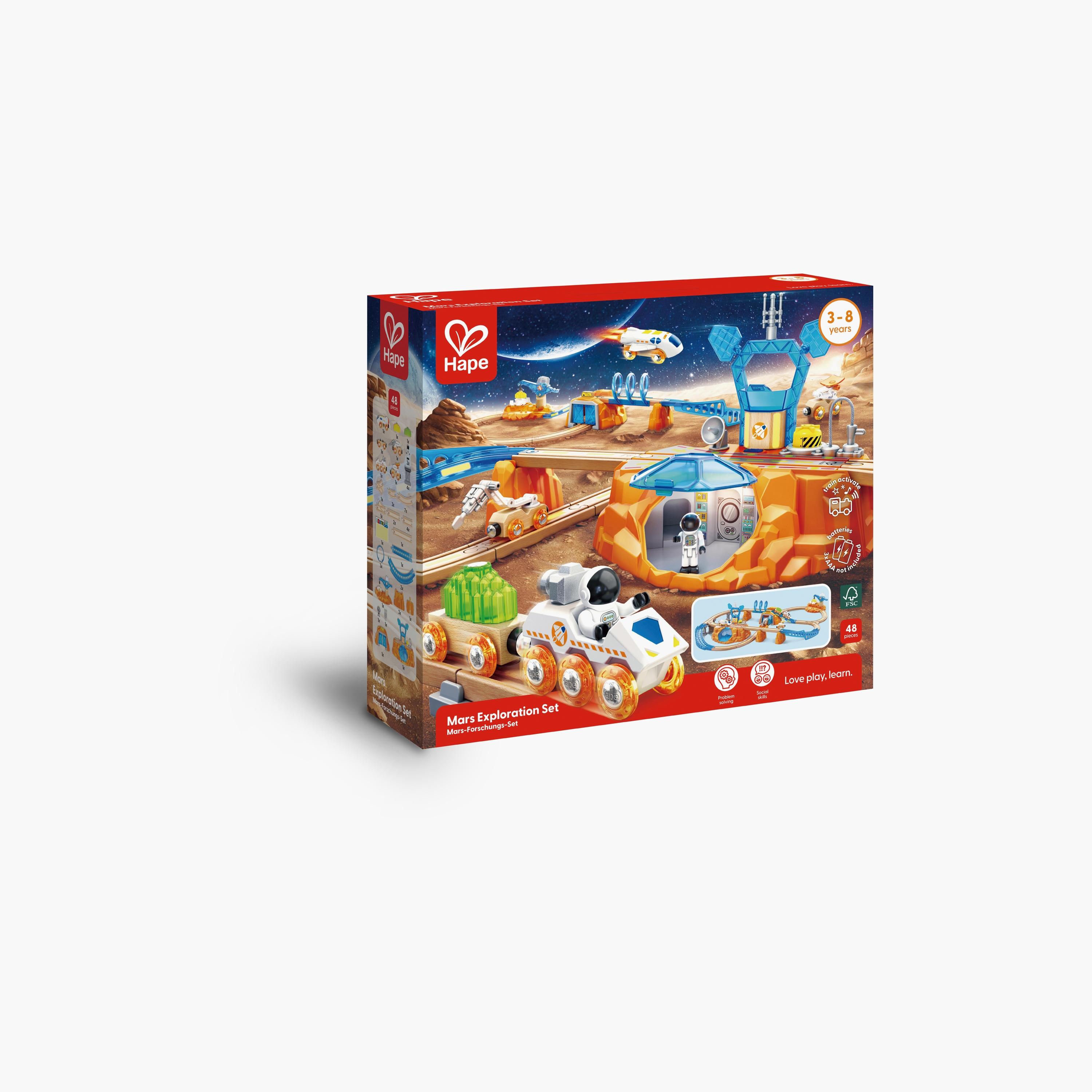 Hape 48-Piece Mars Exploration Glow in the Dark Railway Trainset-toys-buildingblocks-constructionsets-image-4