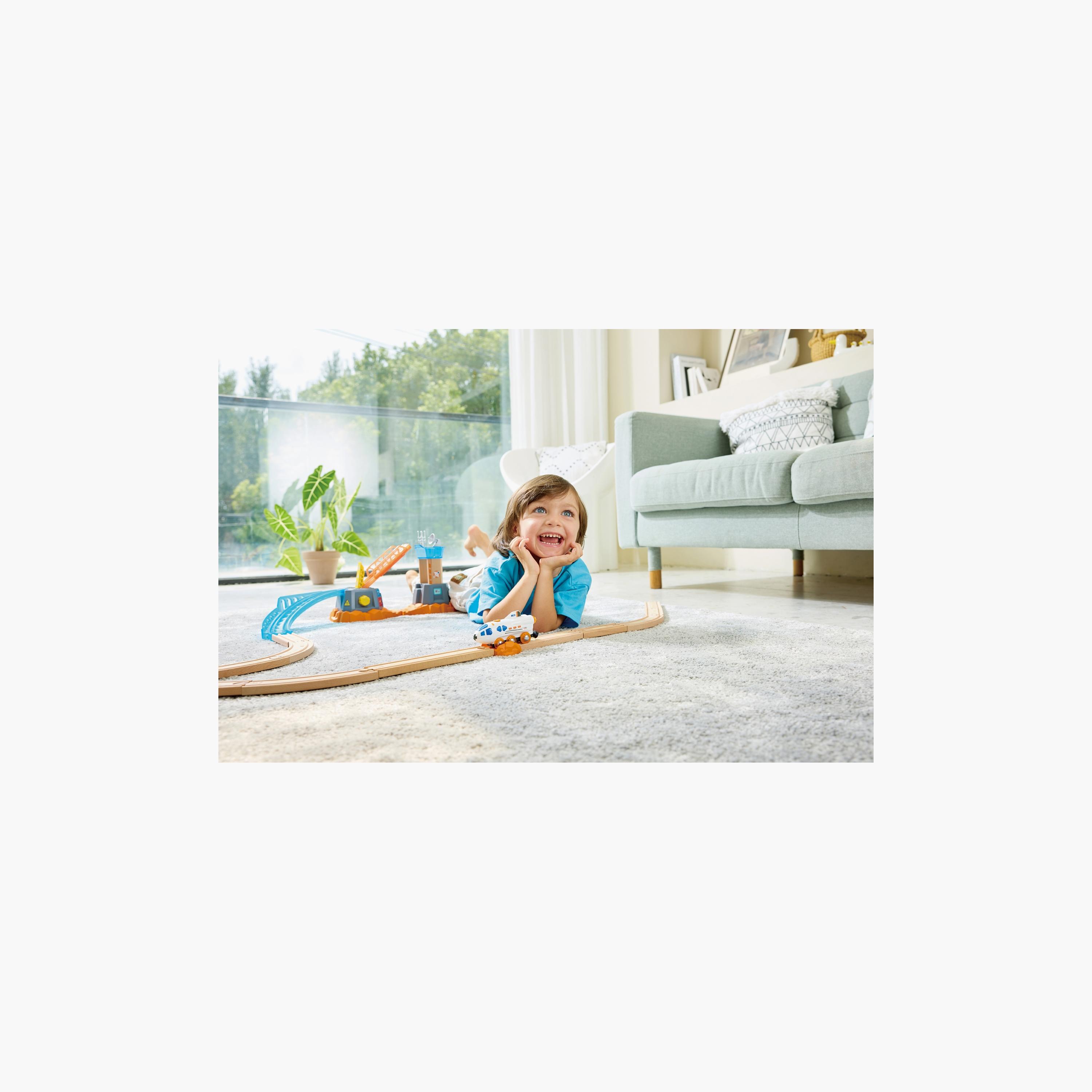 Hape 2-In-1 Space Shuttle Plane & Train with Light & Sound-toys-buildingblocks-constructionsets-image-4