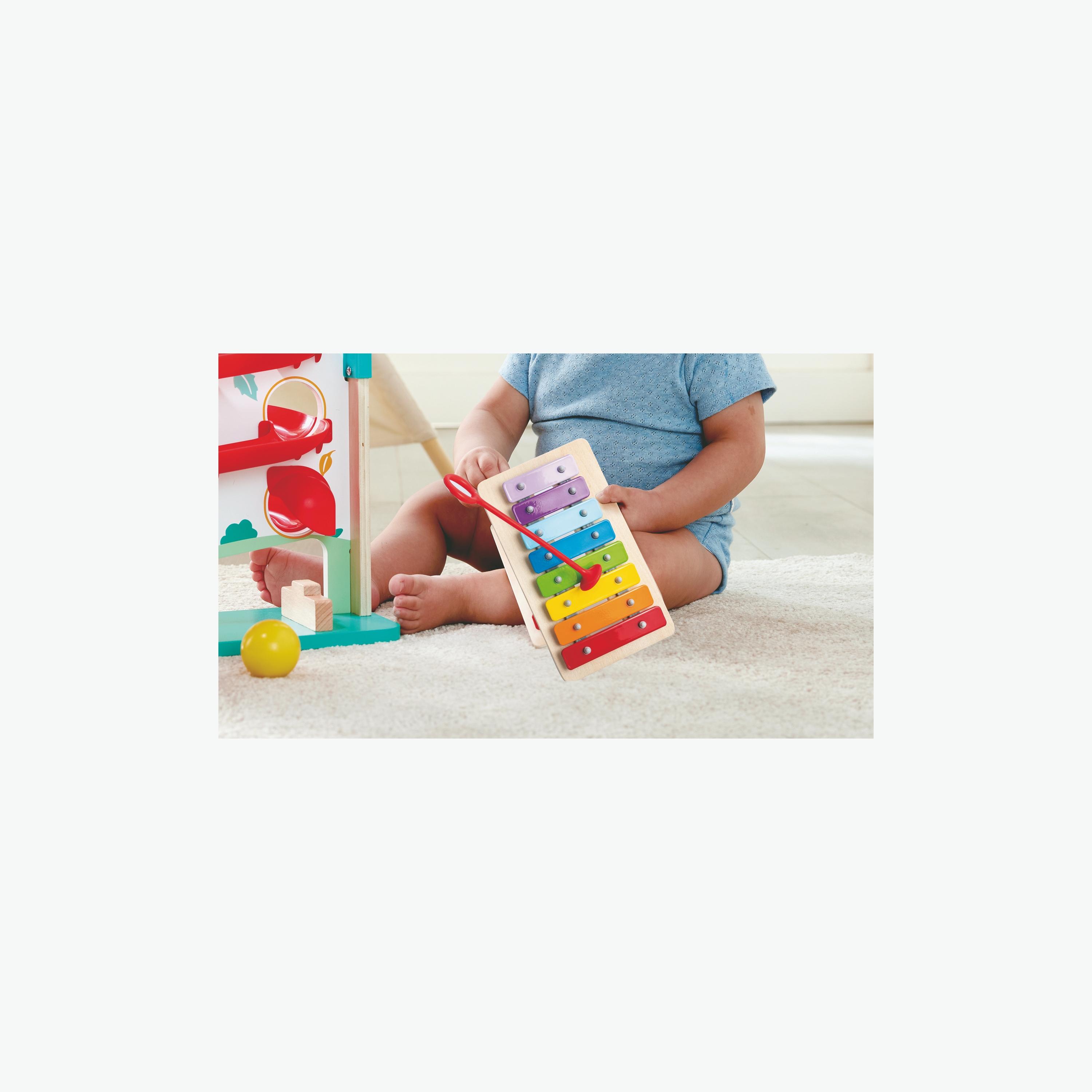 Hape 6-Piece Wooden Melody Mansion Ball Run-toys-babyandtoddlertoys-lightsandmusicaltoys-image-2