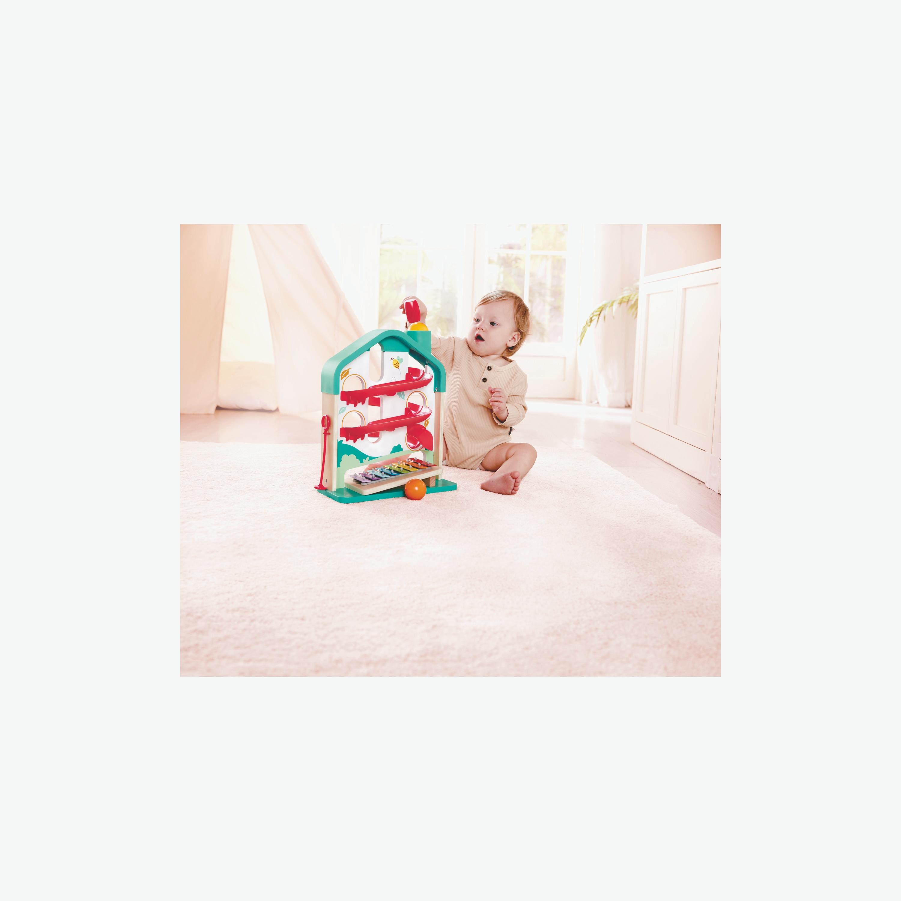 Hape 6-Piece Wooden Melody Mansion Ball Run-toys-babyandtoddlertoys-lightsandmusicaltoys-image-5