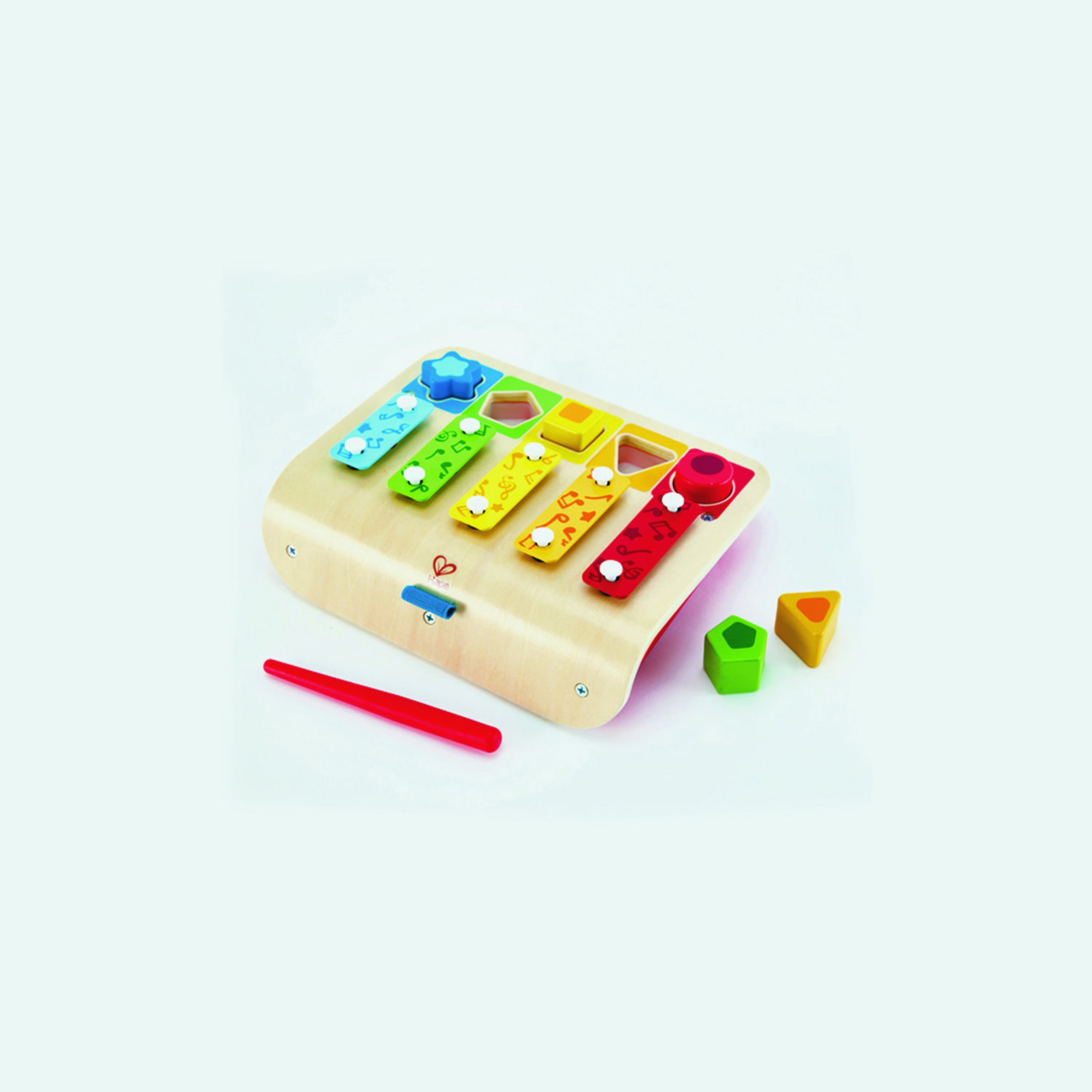 أداة فرز الأشكال الخشبية 2 في 1 مع إكسيليفون  7 قطع من هيب-toys-educational-musicaltoys-image-4