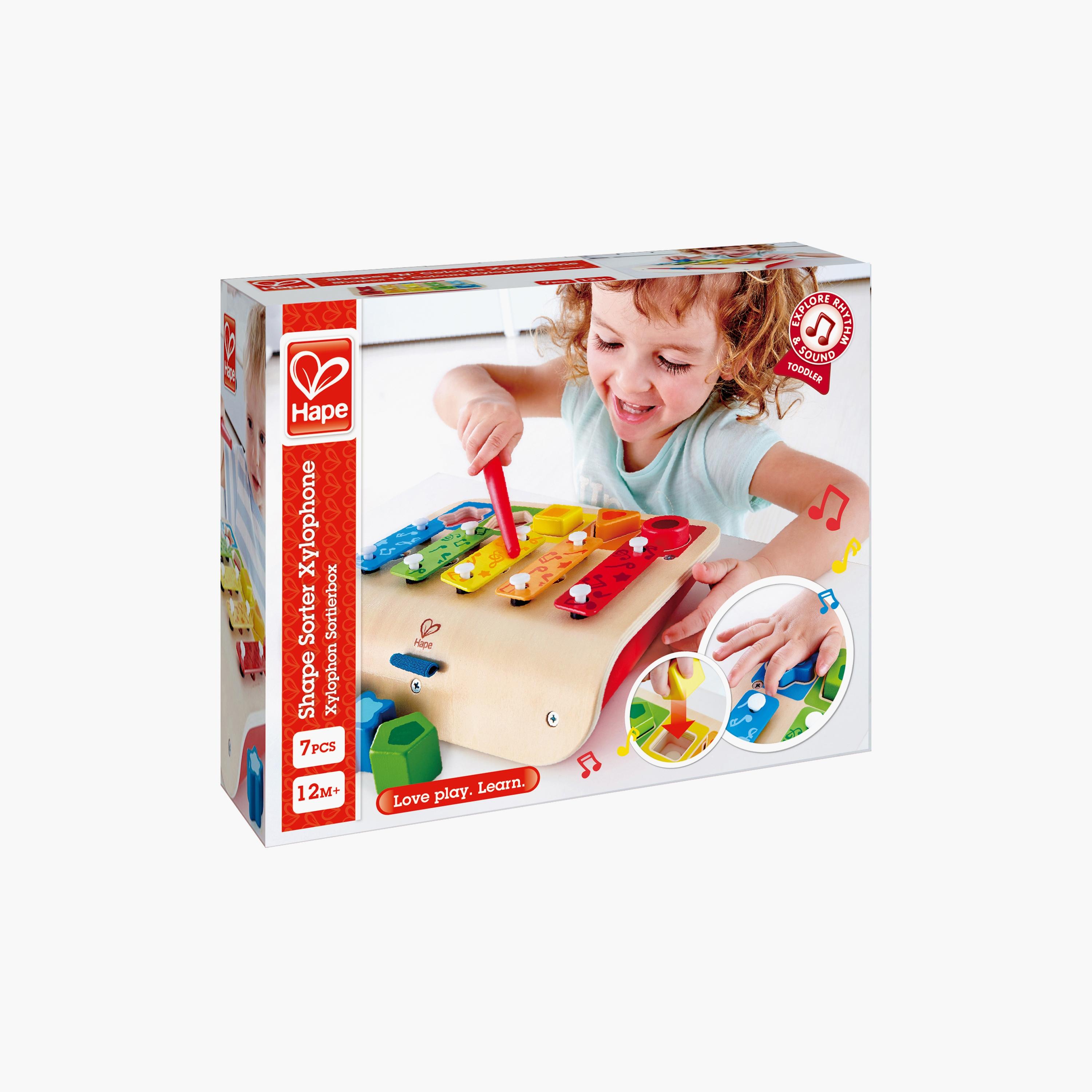 أداة فرز الأشكال الخشبية 2 في 1 مع إكسيليفون  7 قطع من هيب-toys-educational-musicaltoys-image-3
