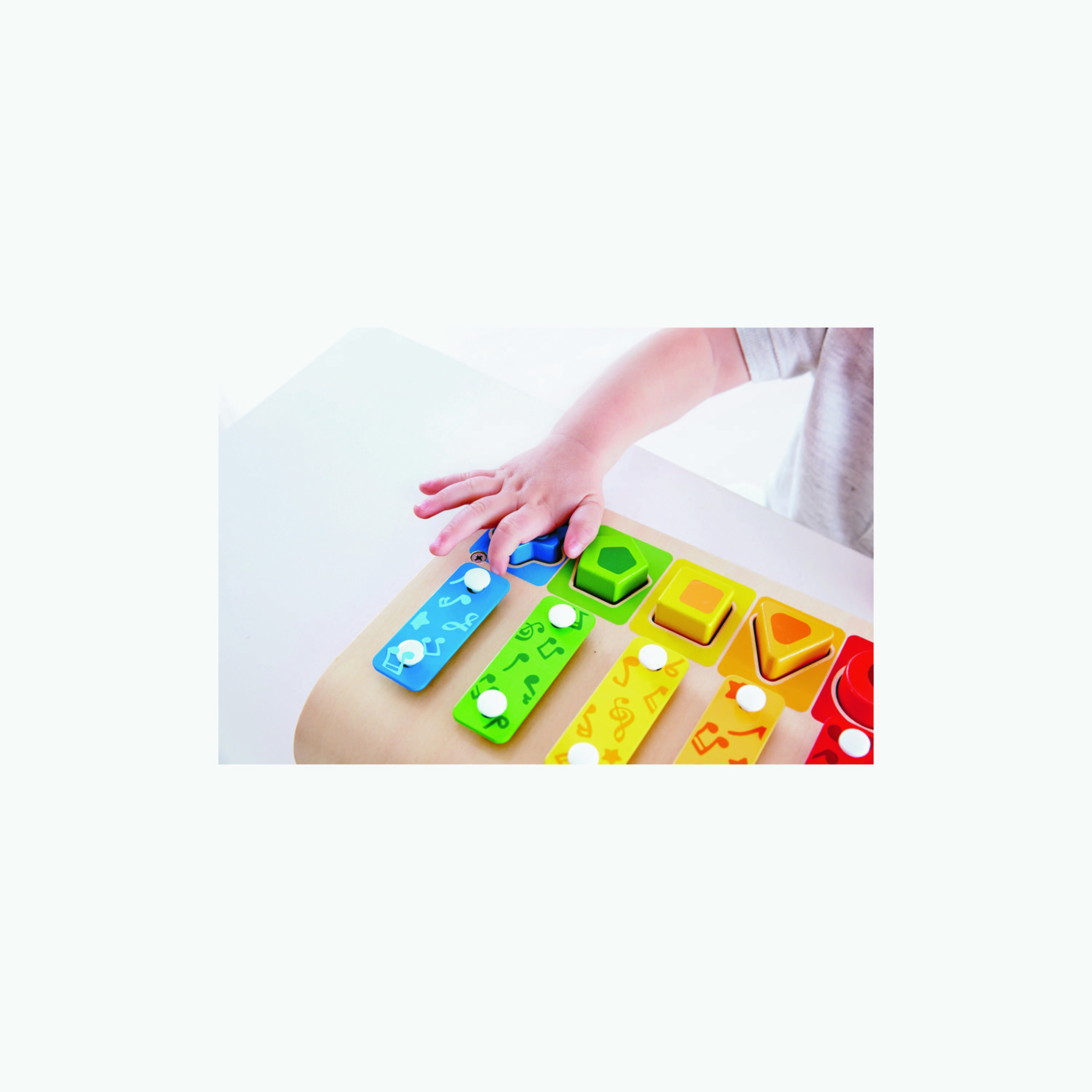 أداة فرز الأشكال الخشبية 2 في 1 مع إكسيليفون  7 قطع من هيب-toys-educational-musicaltoys-image-2