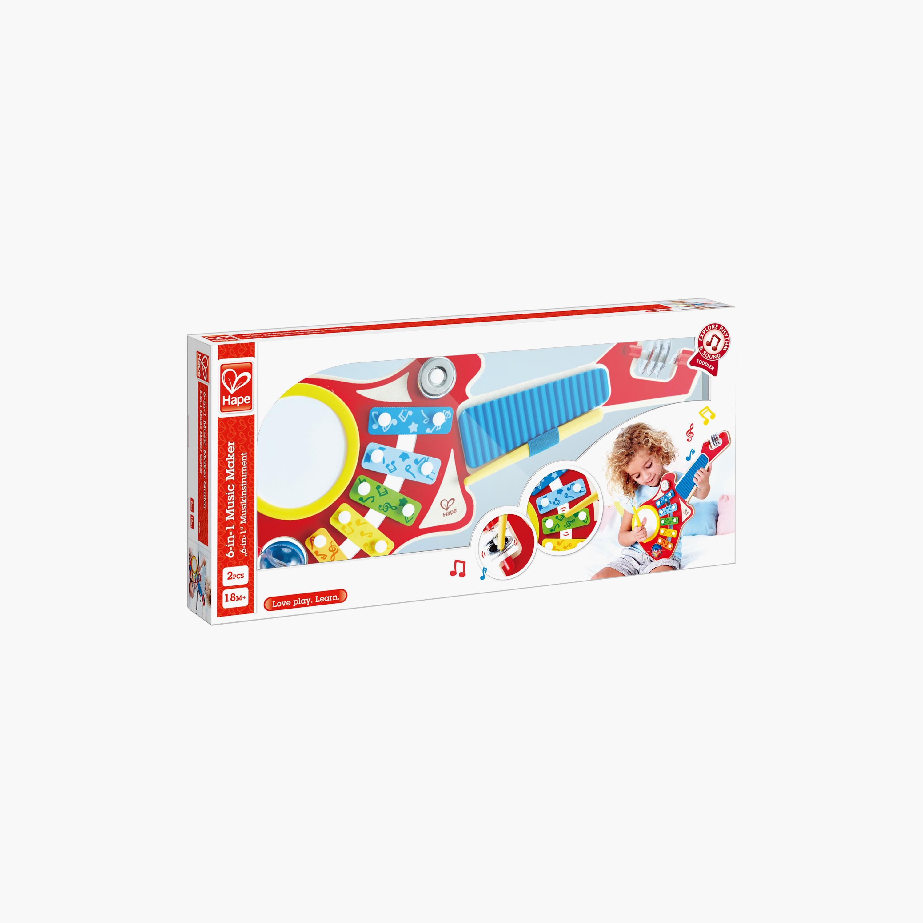 لعبة صانعة موسيقى على شكل جيتار خشبي 6 في 1 من هيب-toys-educational-musicaltoys-image-3