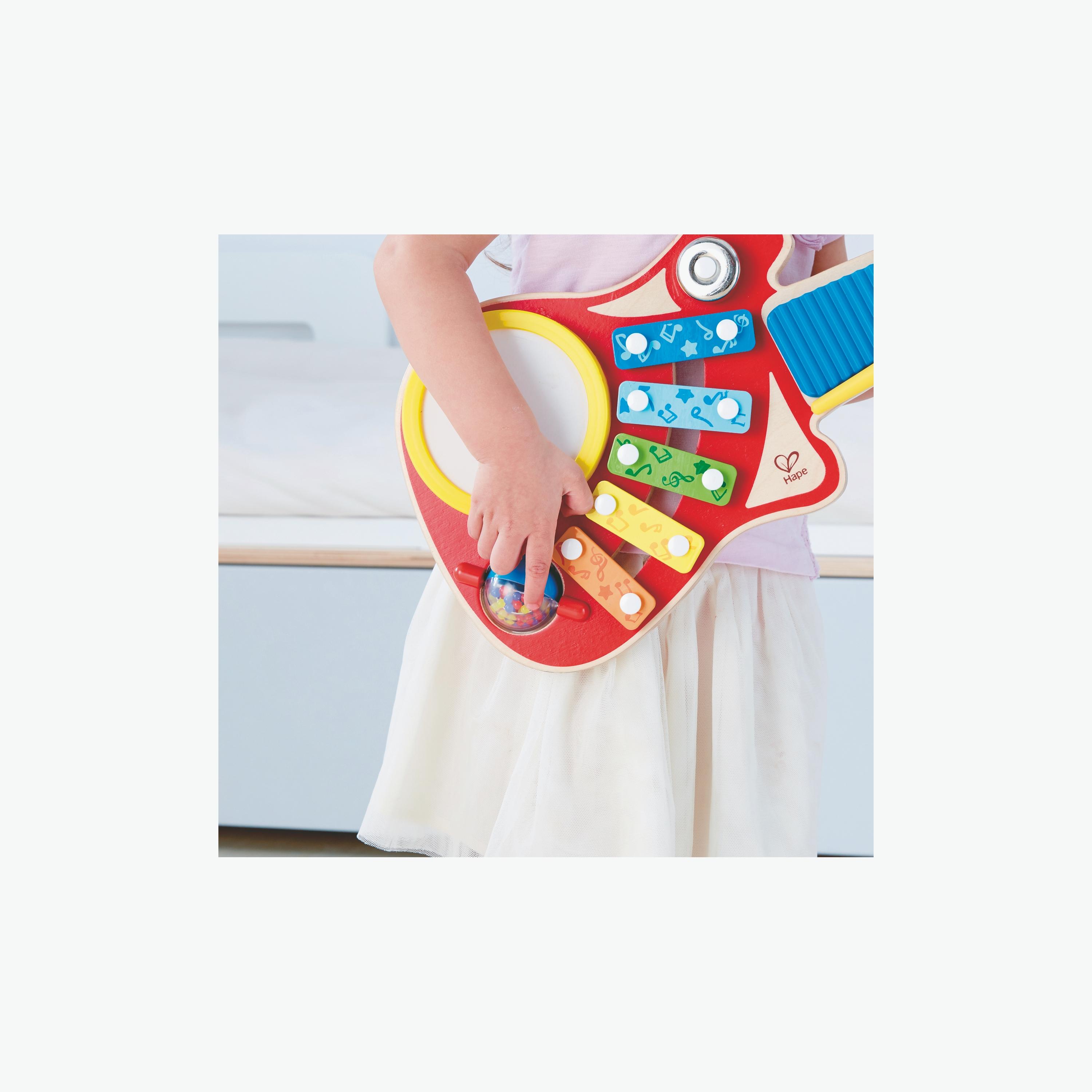 لعبة صانعة موسيقى على شكل جيتار خشبي 6 في 1 من هيب-toys-educational-musicaltoys-image-2