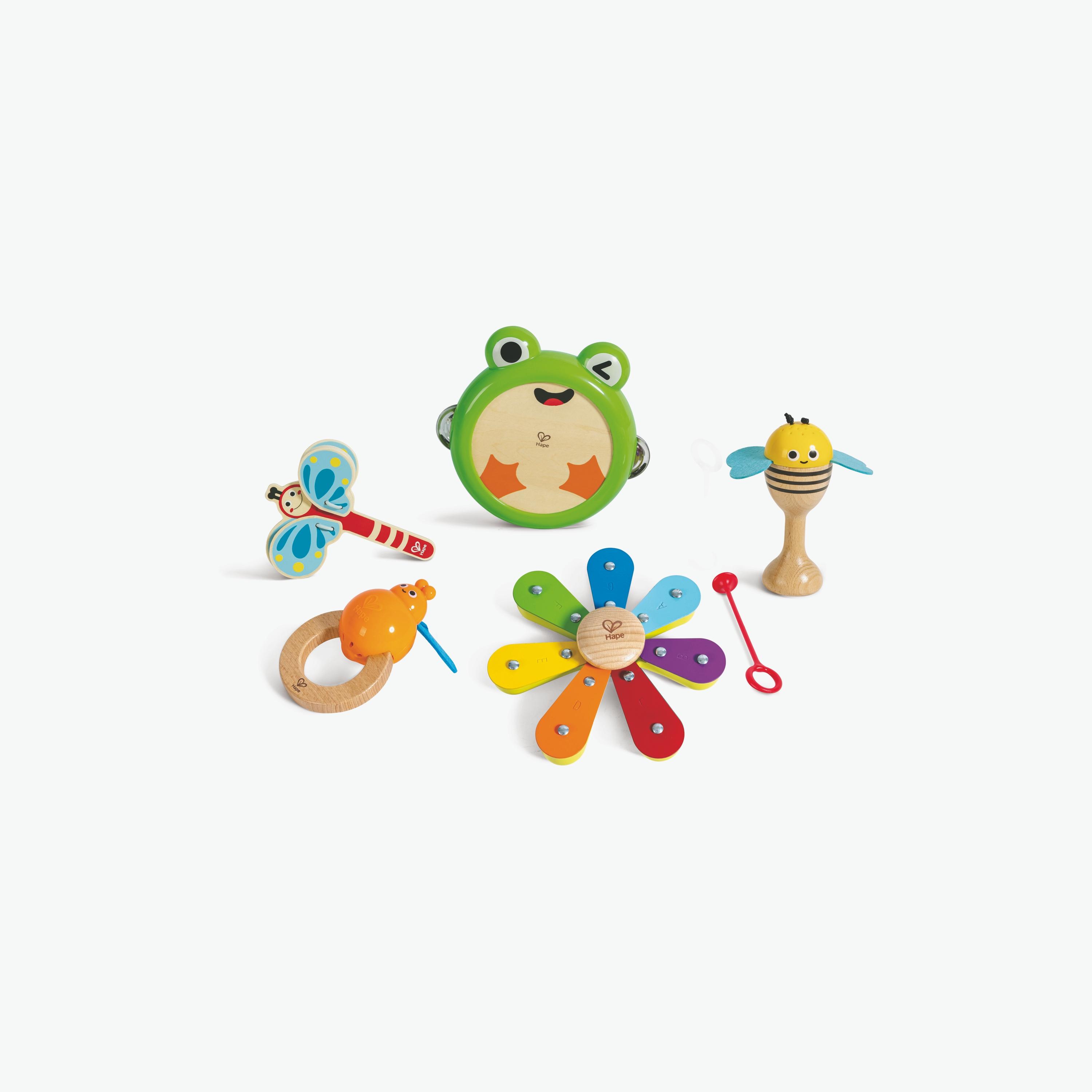 مجموعة ألعاب موسيقية خشبية من هيب مكونة من 6 قطع مع إيقاعات طبيعية-toys-babyandtoddlertoys-lightsandmusicaltoys-image-1