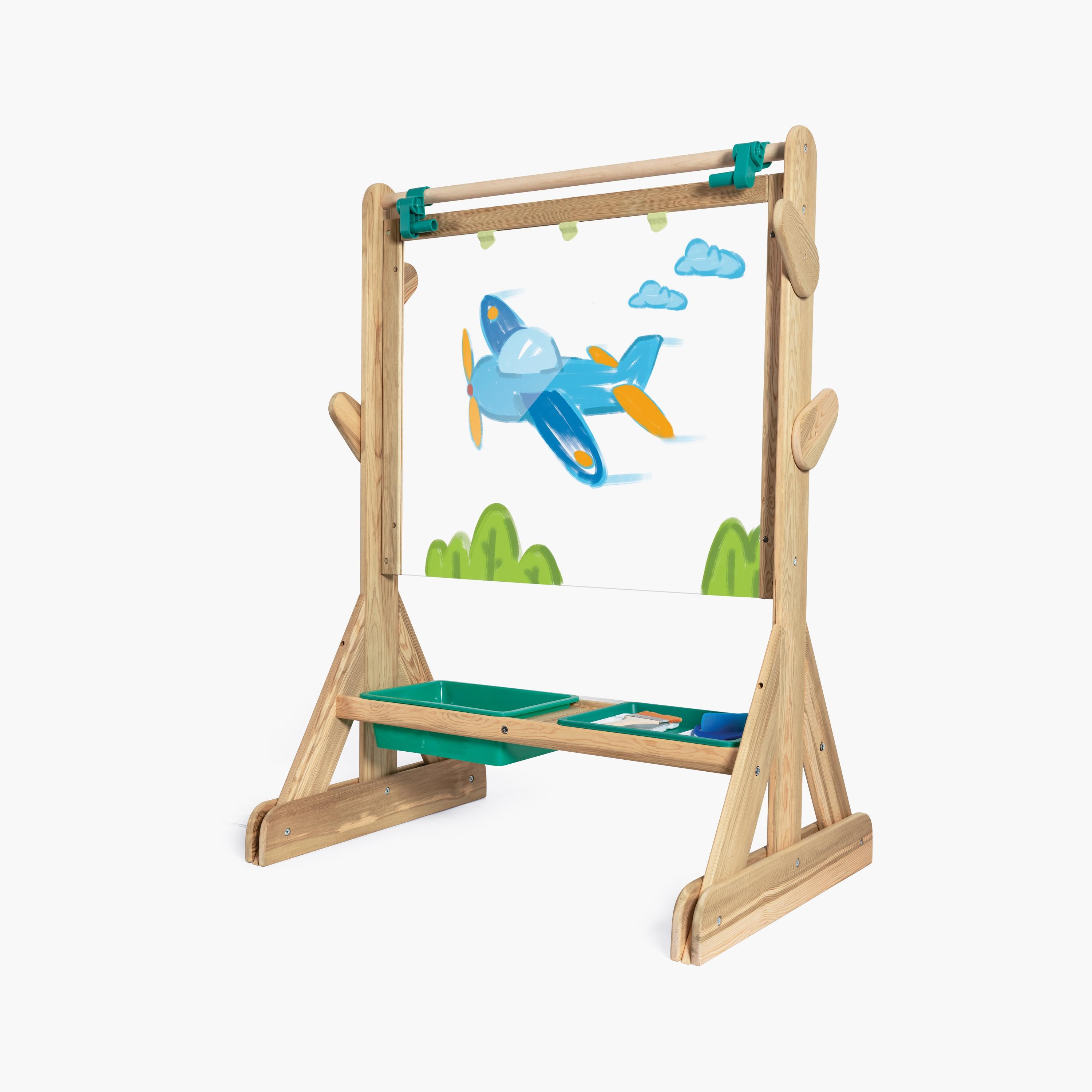 Hape Wooden Double-sided Outdoor Art Easel with Accessories-school-artsandcrafts-image-1
