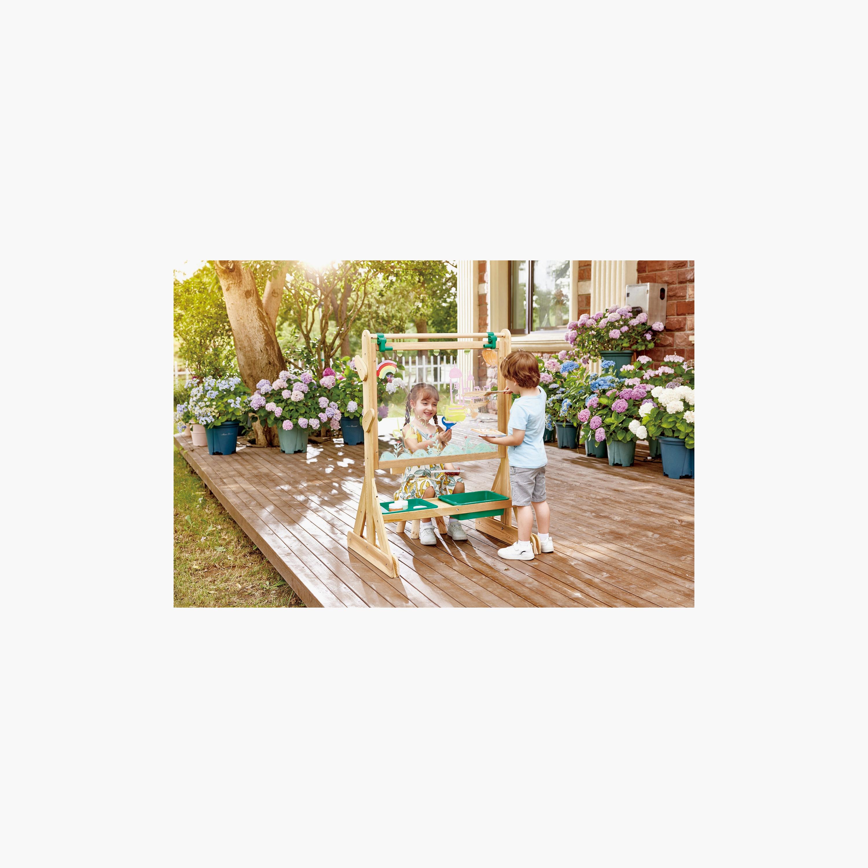 Hape Wooden Double-sided Outdoor Art Easel with Accessories-school-artsandcrafts-image-8