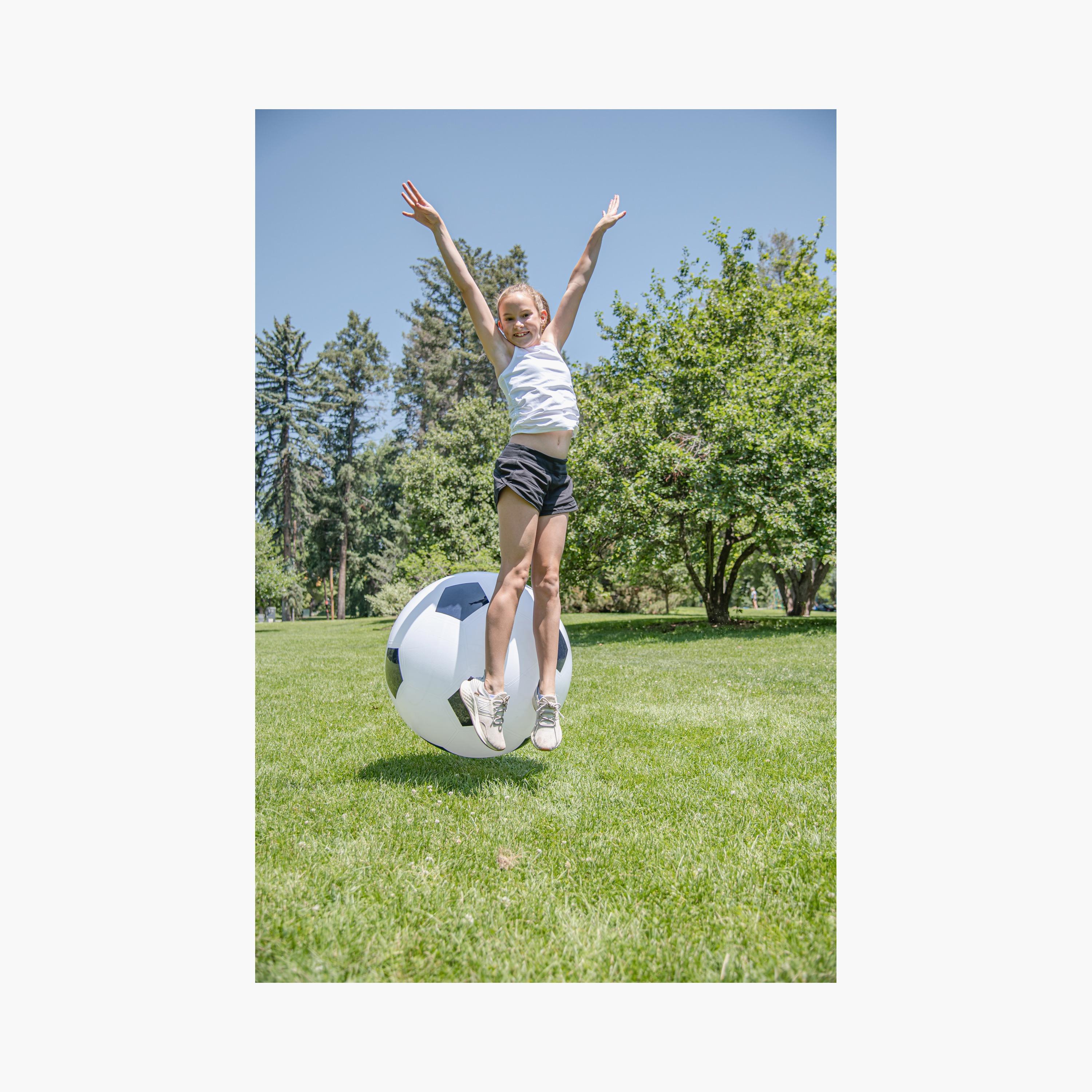 Hape 30" Jumbo & High Bounce Soccer Football with Air Pump-toys-outdoor-sports-image-2