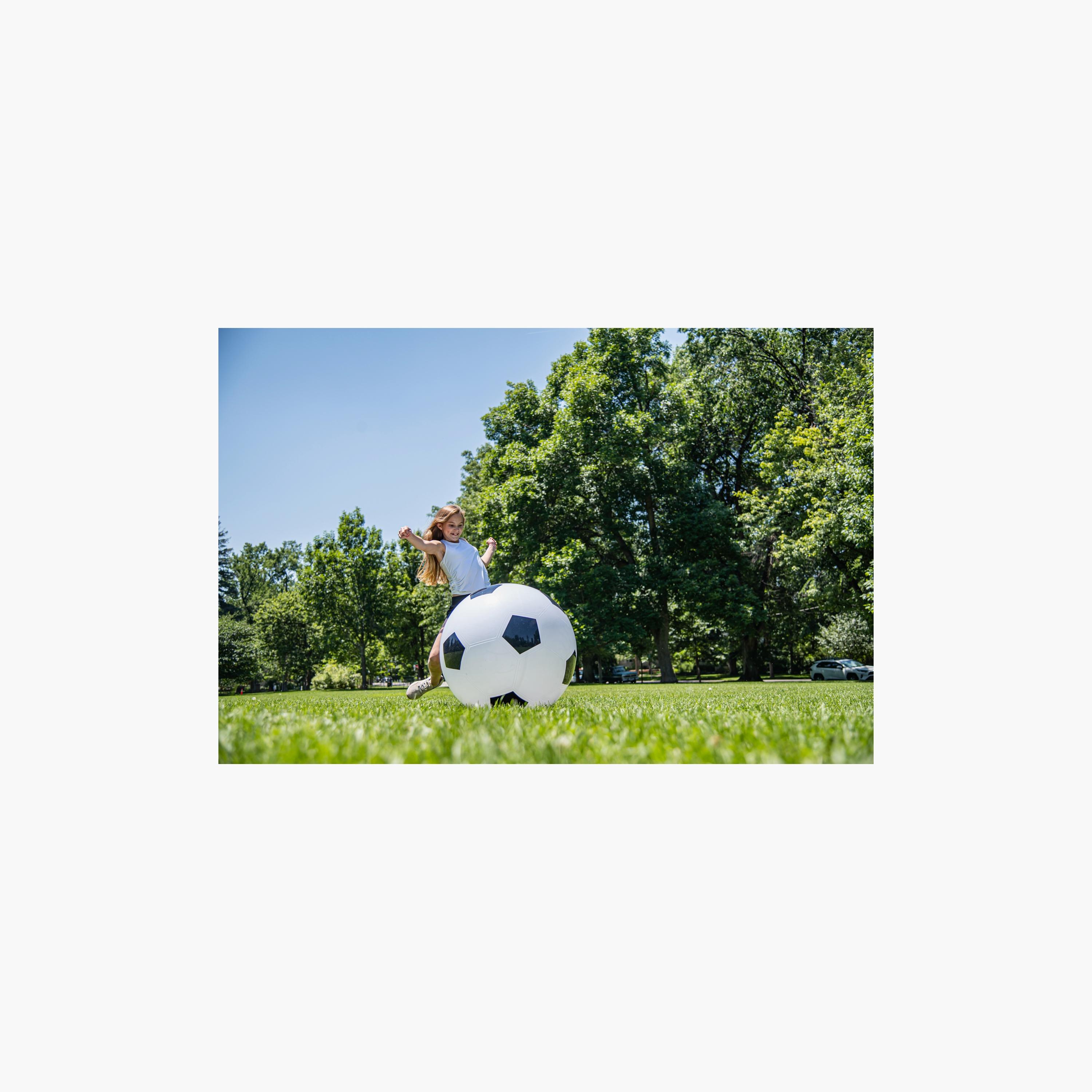 Hape 30" Jumbo & High Bounce Soccer Football with Air Pump-toys-outdoor-sports-image-4