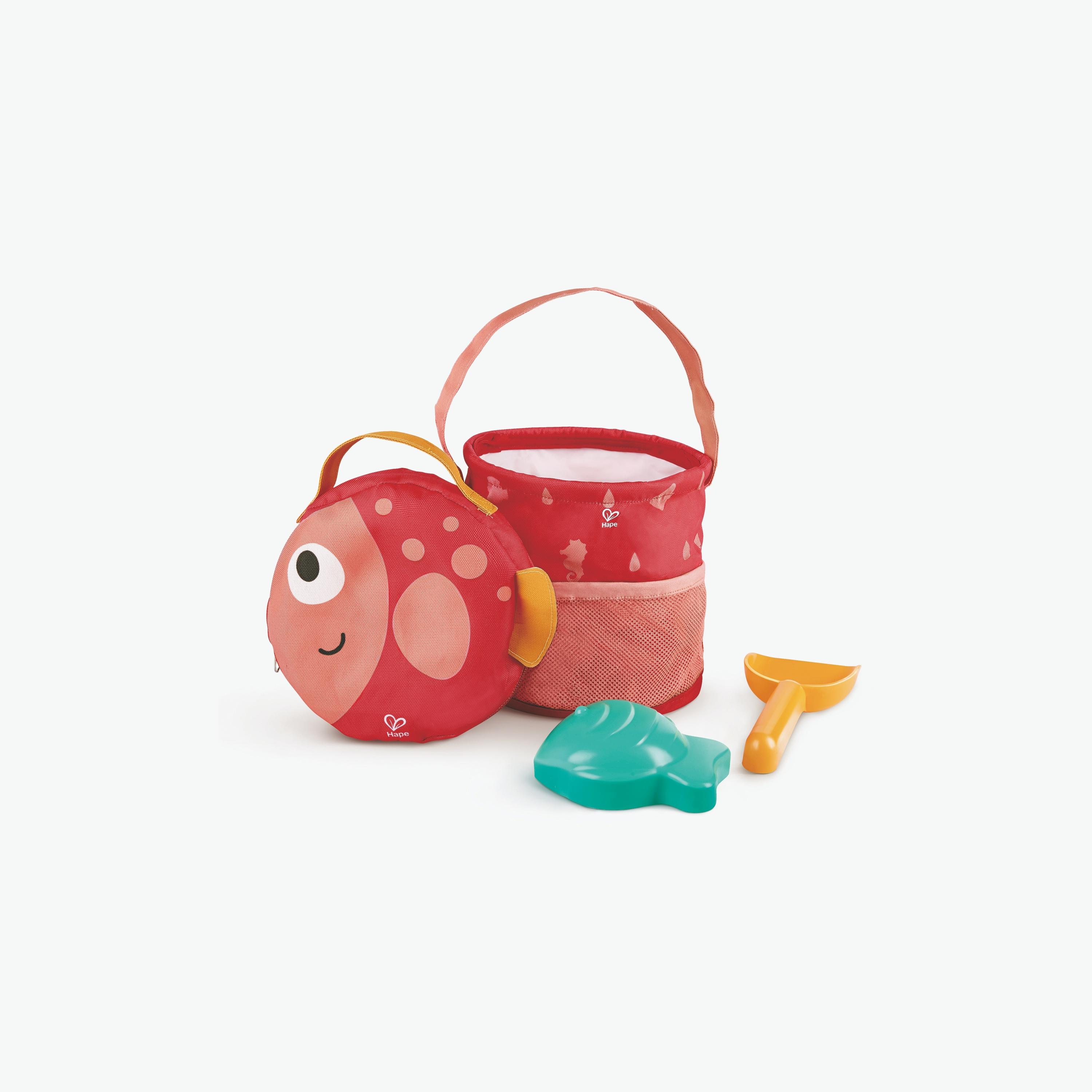 Hape 4-Piece Fold & Go Sand & Beach Set with Canvas Bag-toys-outdoor-poolandbeach-beachtoys-image-1