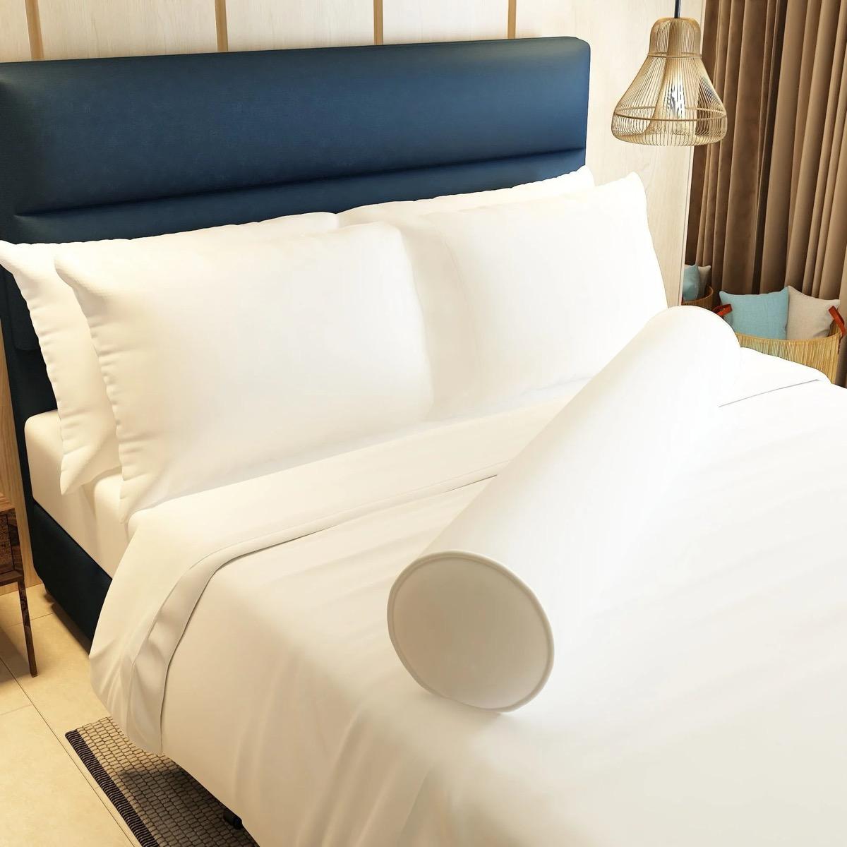 Silentnight Cotton Sateen 250 TC Bolster Pillowcase - 180x23 cm