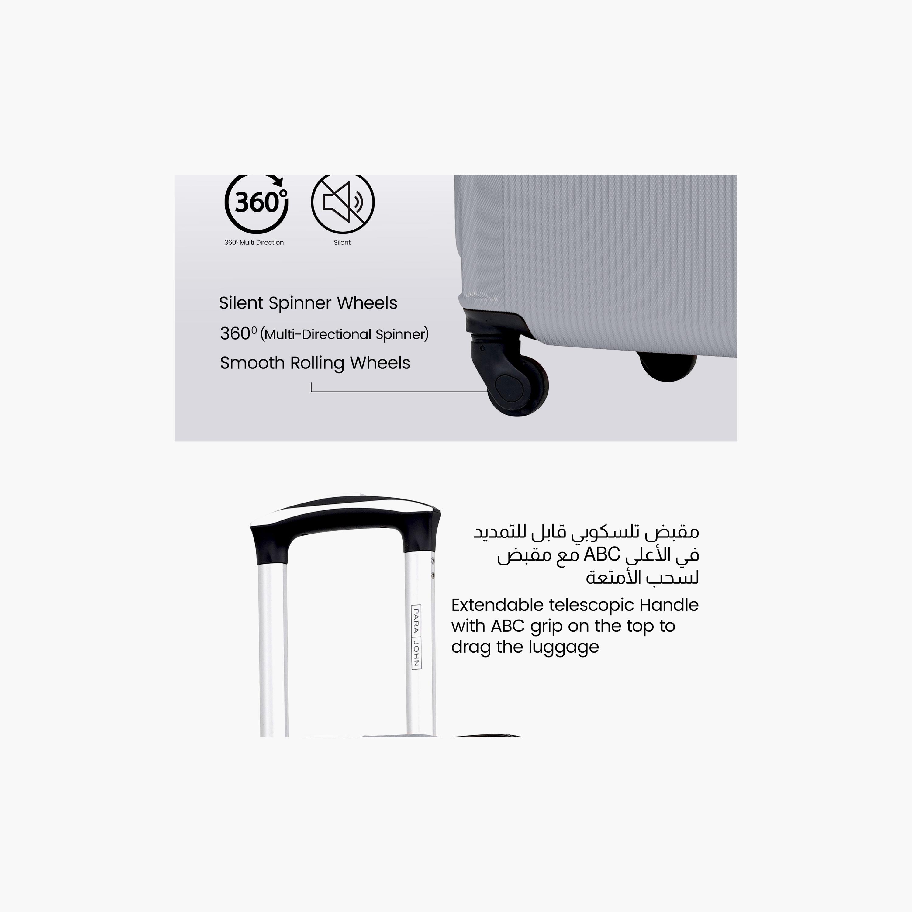 Para John 50.8 CM Small Cabin ABS Hardcase 4-Wheeler Spinner Trolley Bag with Combination Lock | PJTR2044-20-travel-luggagesandbags-luggage-image-32