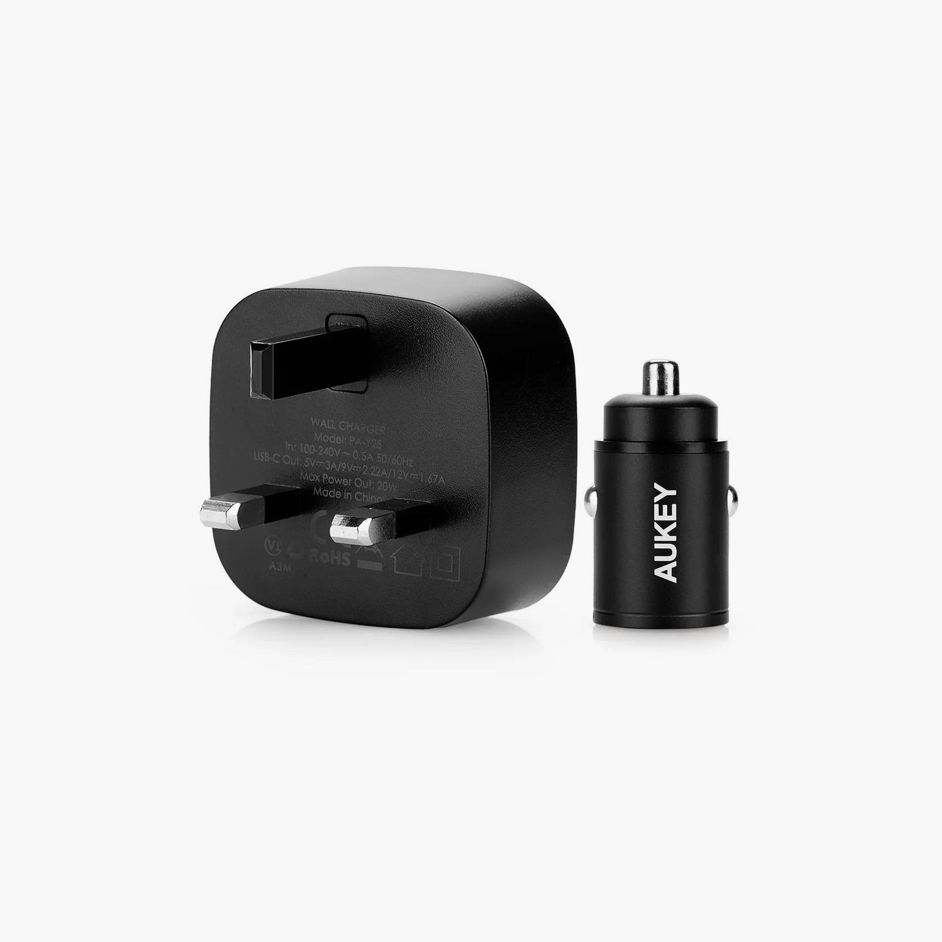Aukey TK-3 20W Charger+CtoL Cable+Car Charger Bundle | On The Go Bundle-II-electronics-accessories-mobileaccesories-image-1