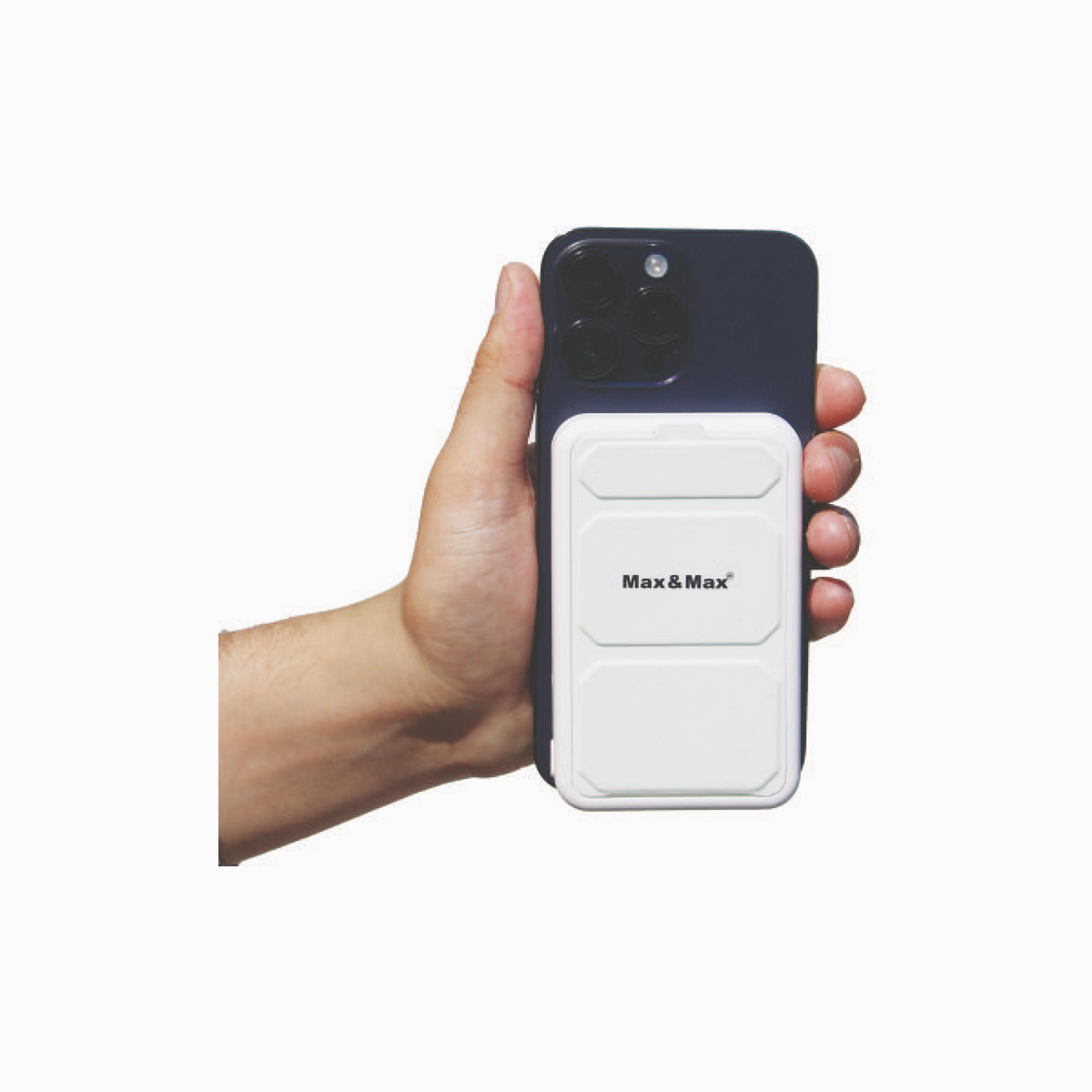 Max & Max Compact Magsafe 10000Mah 22.5W Power Bank With Foldable Stand White | MXMWPB22-W-electronics-accessories-mobileaccesories-image-2