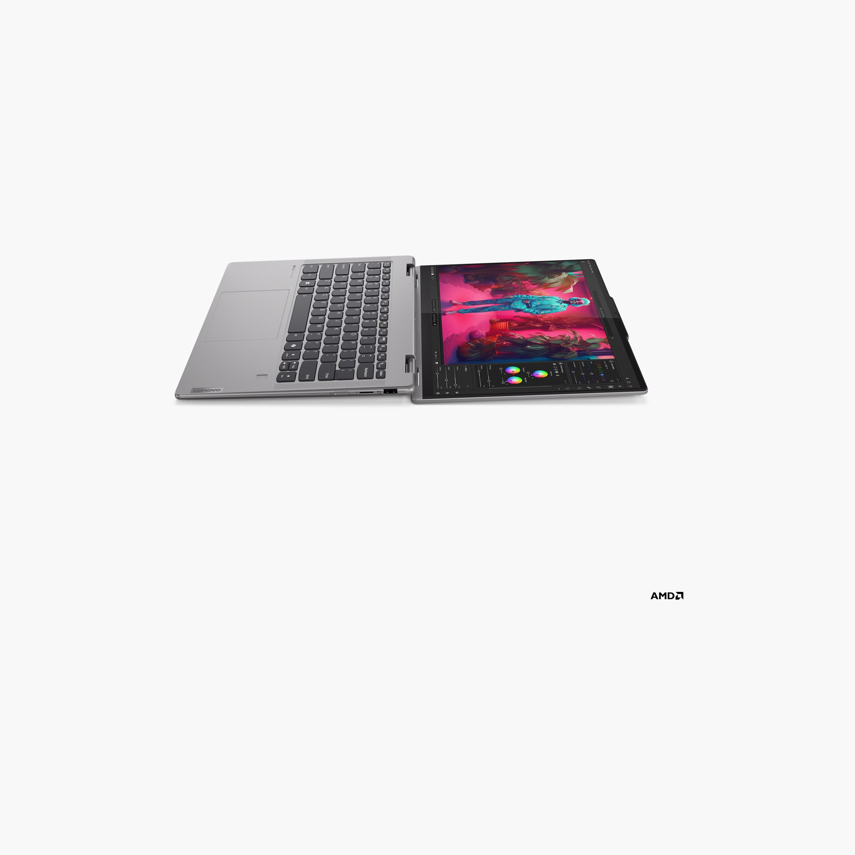 لينوفو يوجا 7 AMD R7-8840HS RAM 16 ج قرص SSD 1 تيرا رسومات مشتركة 14" ووكسجا ويندوز 11 هوم رمادي-electronics-laptops-image-3