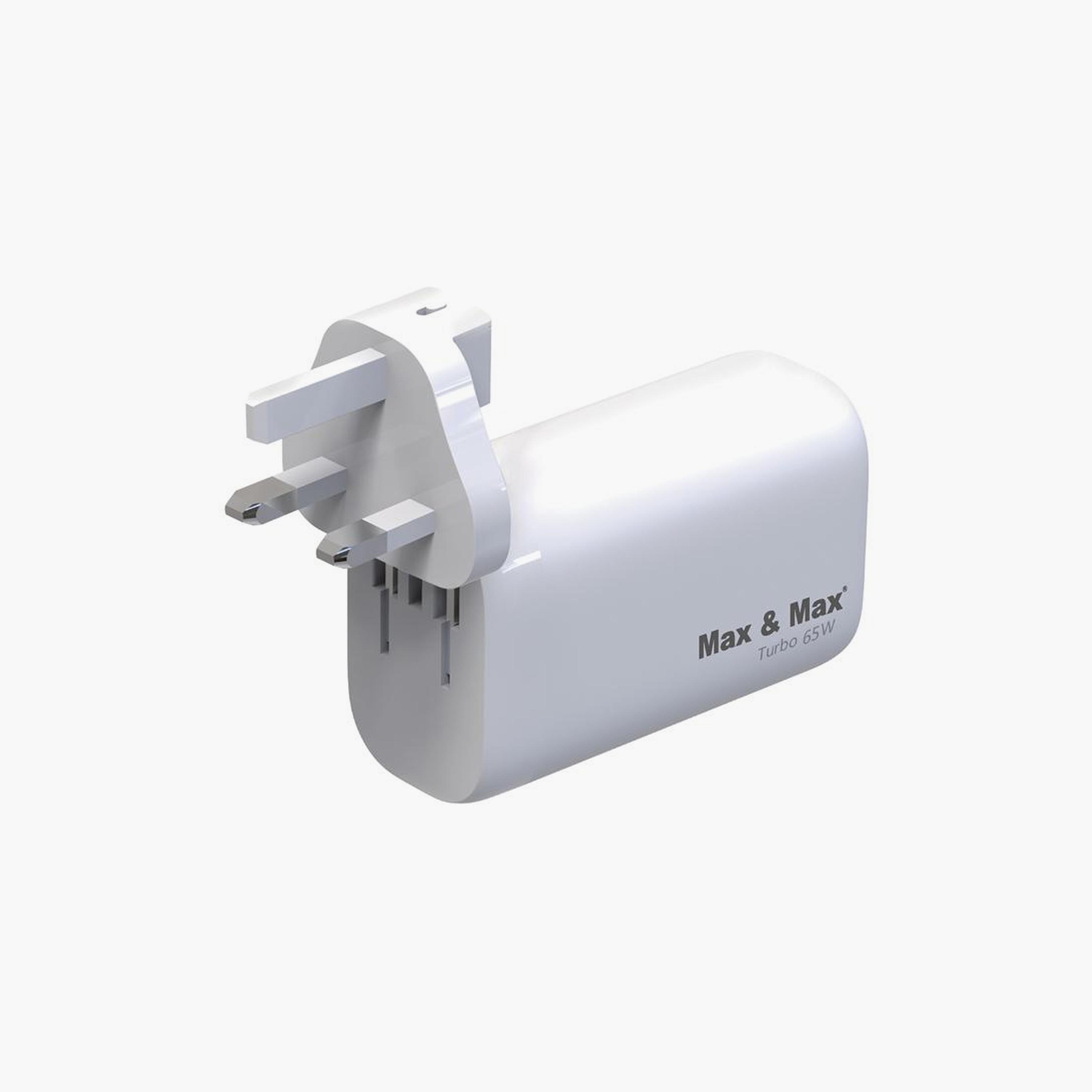 شاحن حائط ماكس آند ماكس سمارت بريميوم ثلاثي المنافذ بقوة 65 وات | MXMC65W-electronics-accessories-mobileaccesories-image-3